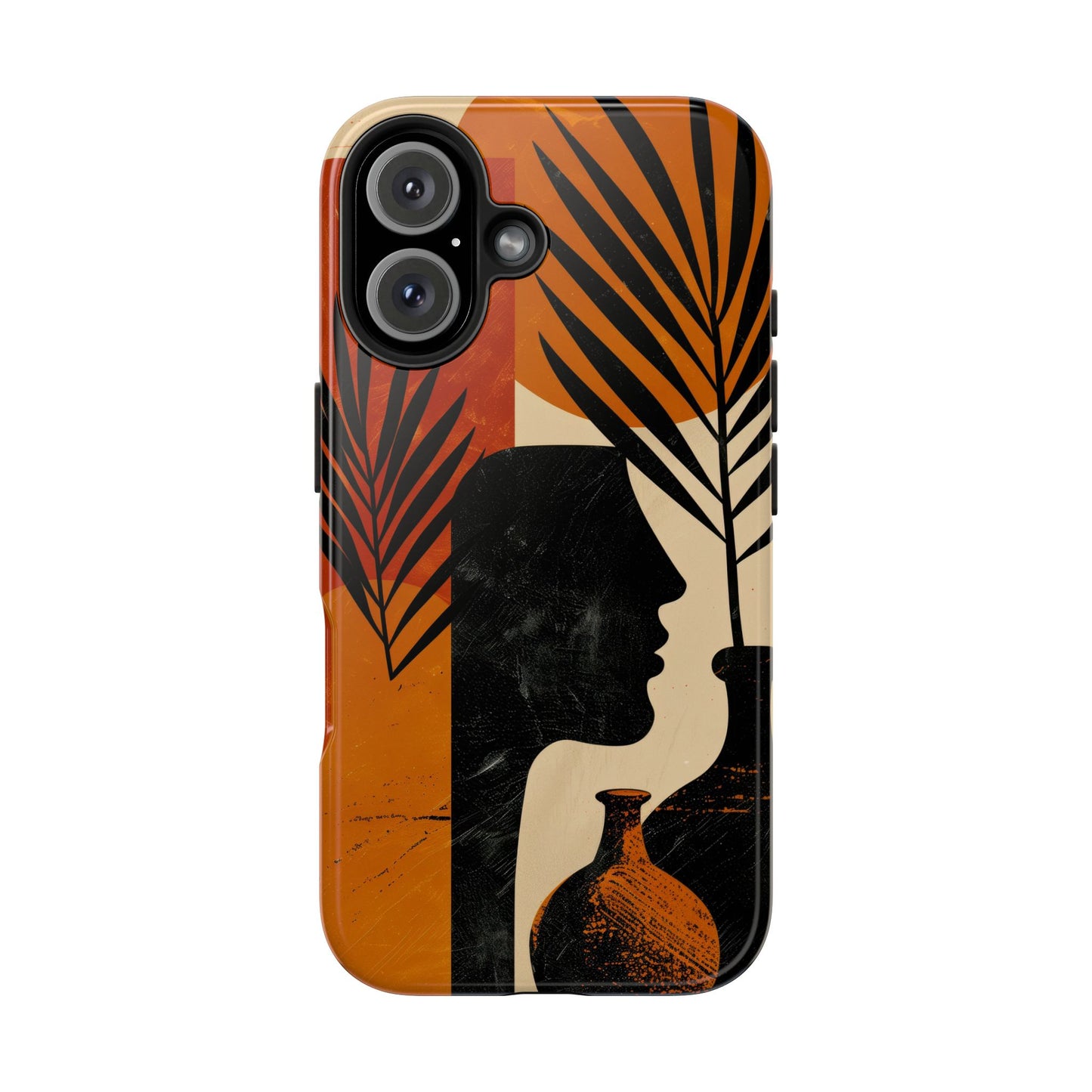 Artistic Tough Phone Case with Nature-Inspired Design