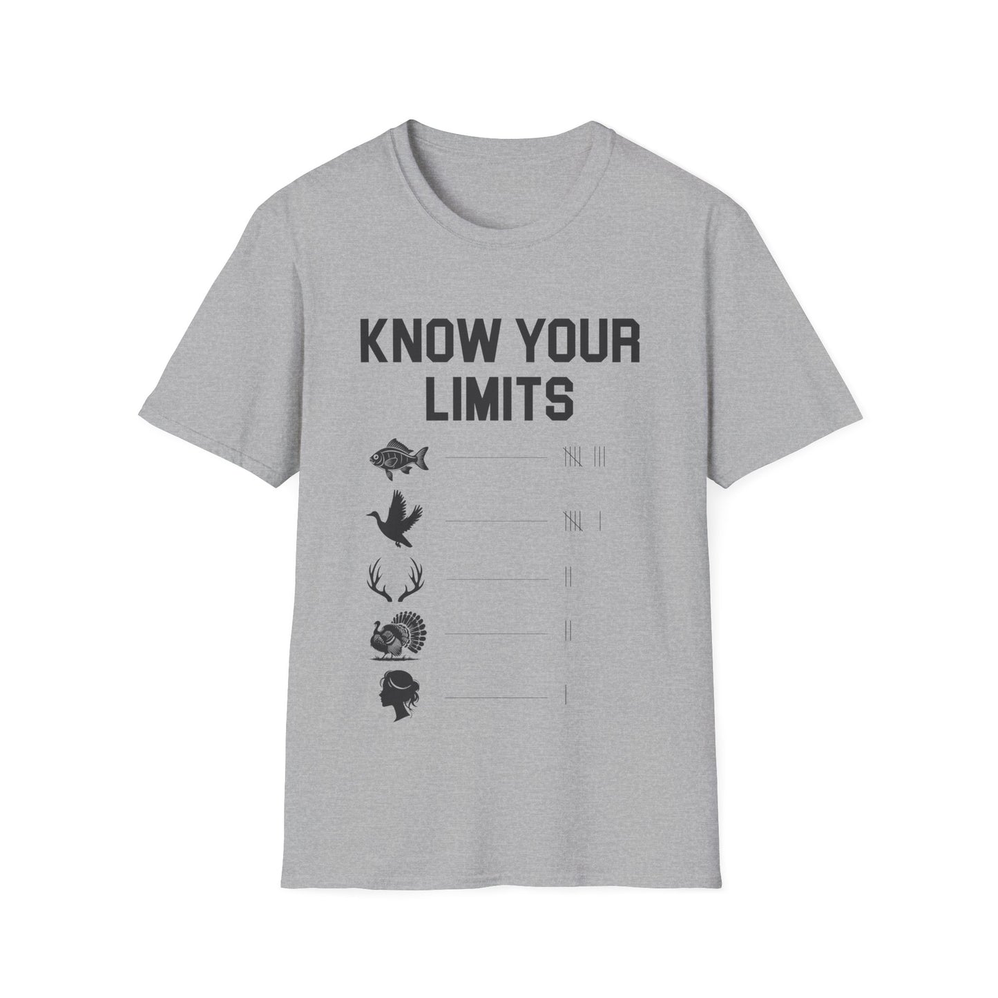 Unisex Softstyle T-Shirt - Know Your Limits | Motivational Tee, Gift for Nature Lovers, Inspirational Attire, Outdoor Adventure Shirt