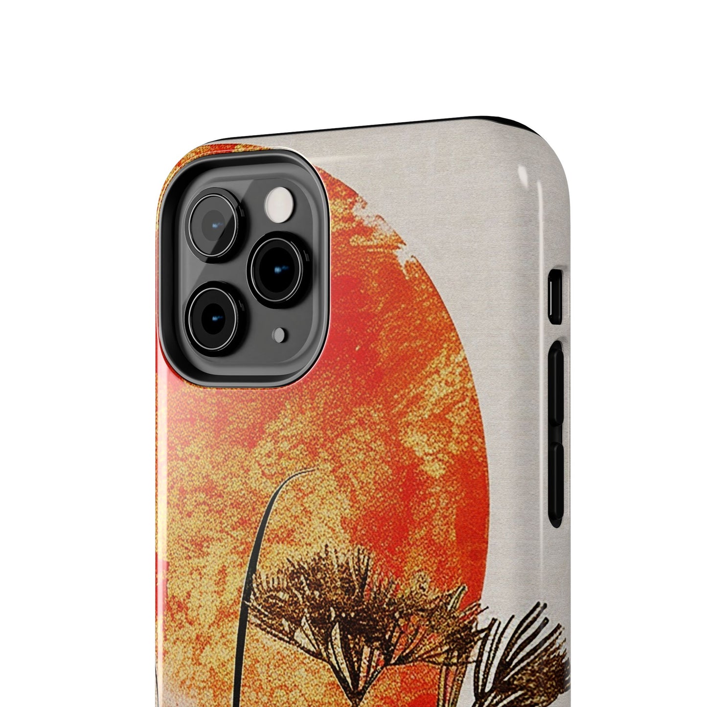 Artistic Floral Tough Phone Case - Sunset Design for Nature Lovers