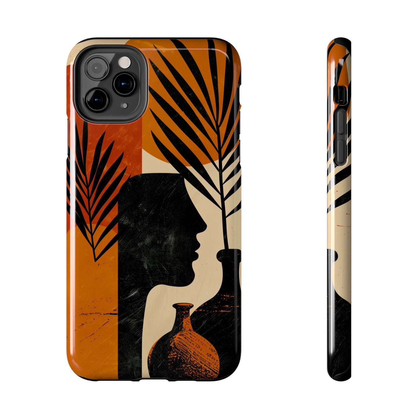 Artistic Tough Phone Case with Nature-Inspired Design