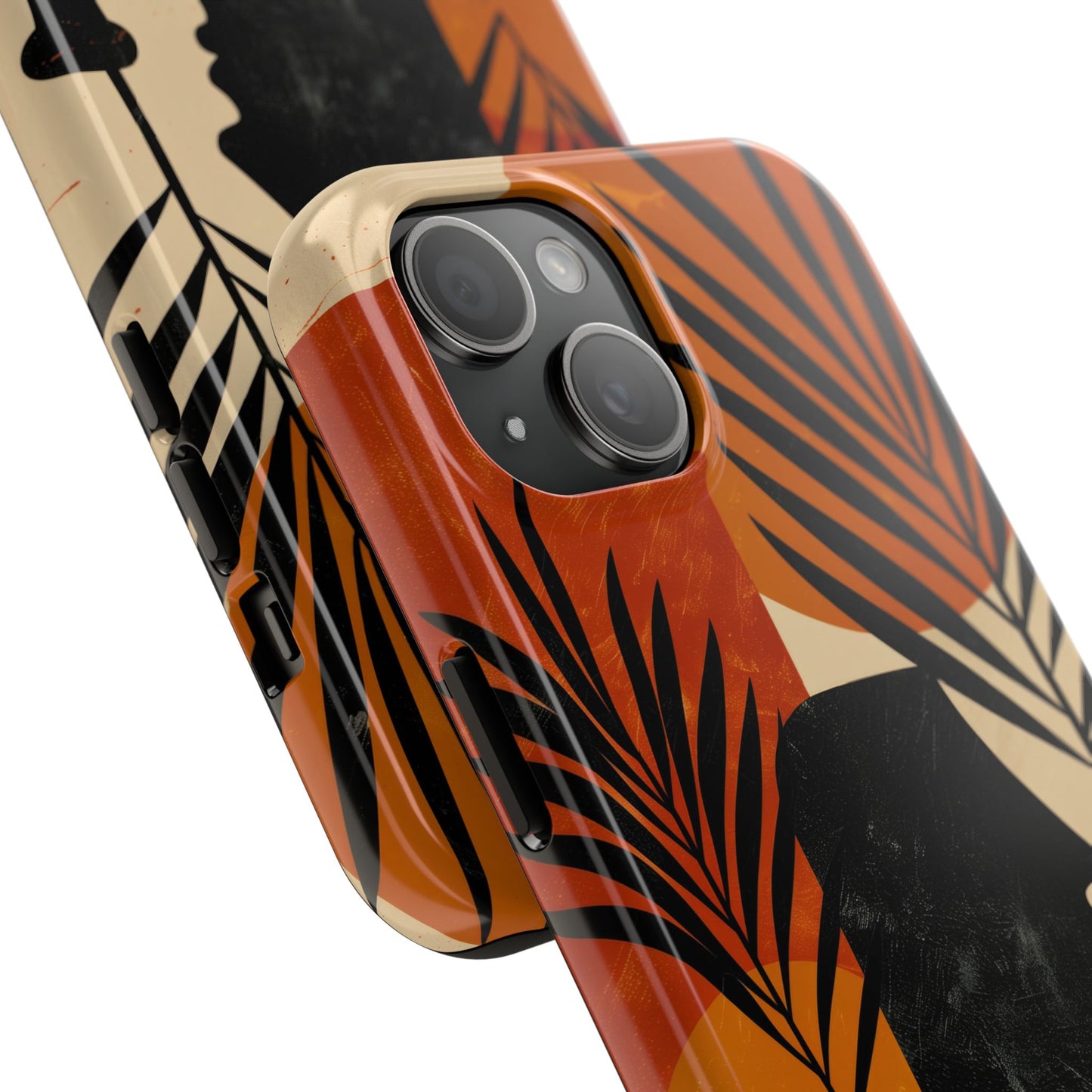 Artistic Tough Phone Case with Nature-Inspired Design