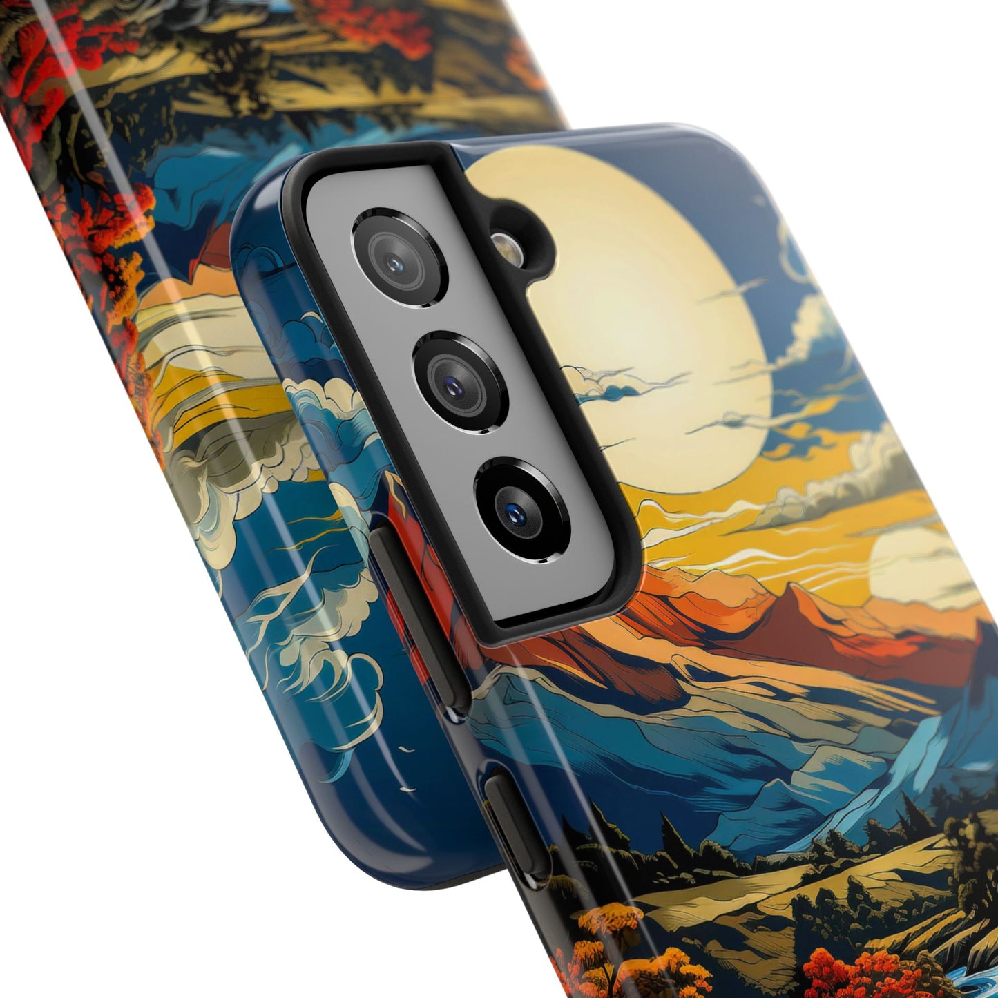 Scenic Landscape Tough Phone Case - Vibrant Nature Design for Adventurers