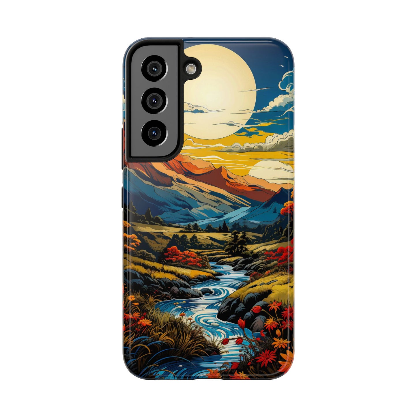 Scenic Landscape Tough Phone Case - Vibrant Nature Design for Adventurers