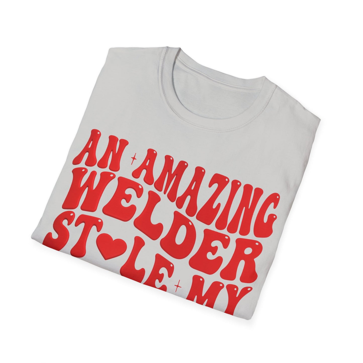 Amazing Welder Heart Unisex Softstyle T-Shirt