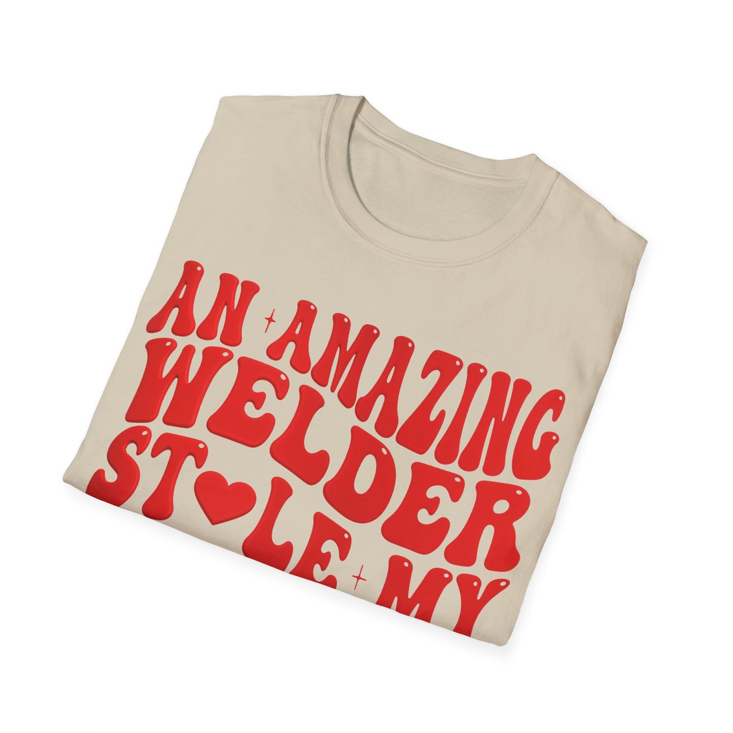 Amazing Welder Heart Unisex Softstyle T-Shirt