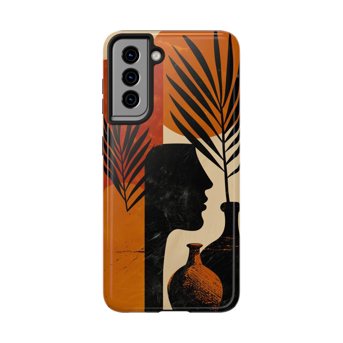 Artistic Tough Phone Case with Nature-Inspired Design
