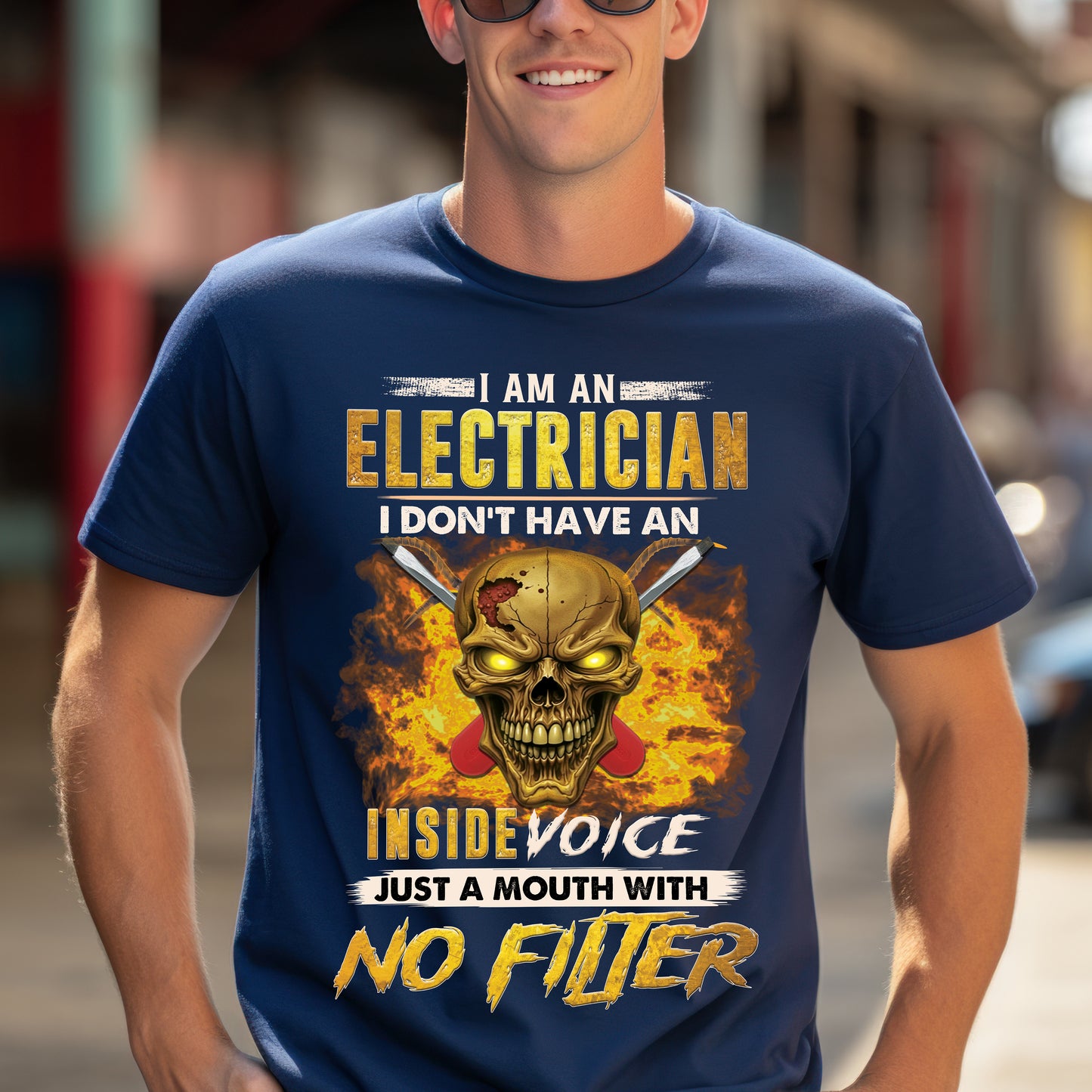I'm an Electrician – I Don't Have an Inside Voice Funny T-Shirt