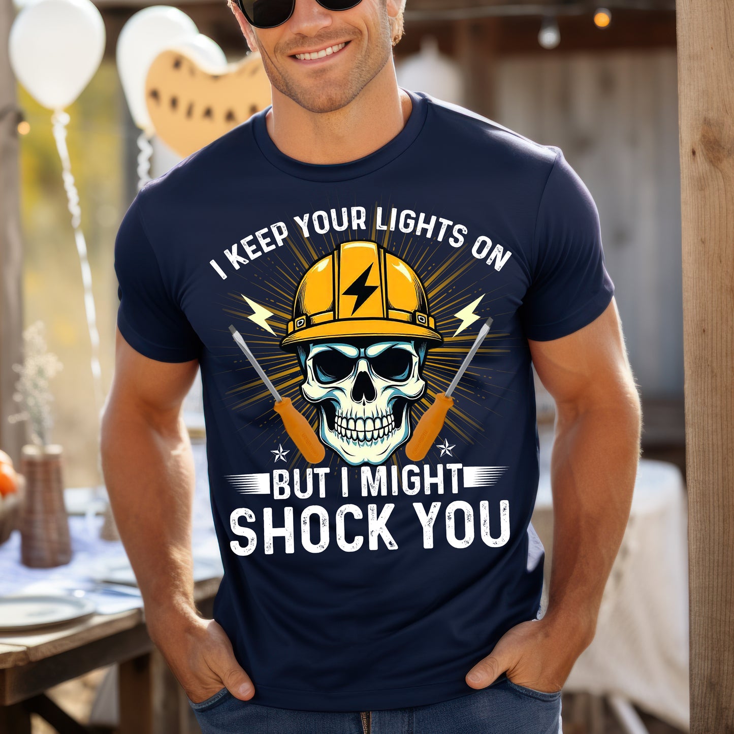 I Keep Your Lights On– Perfect for an Electrician T-shirt
