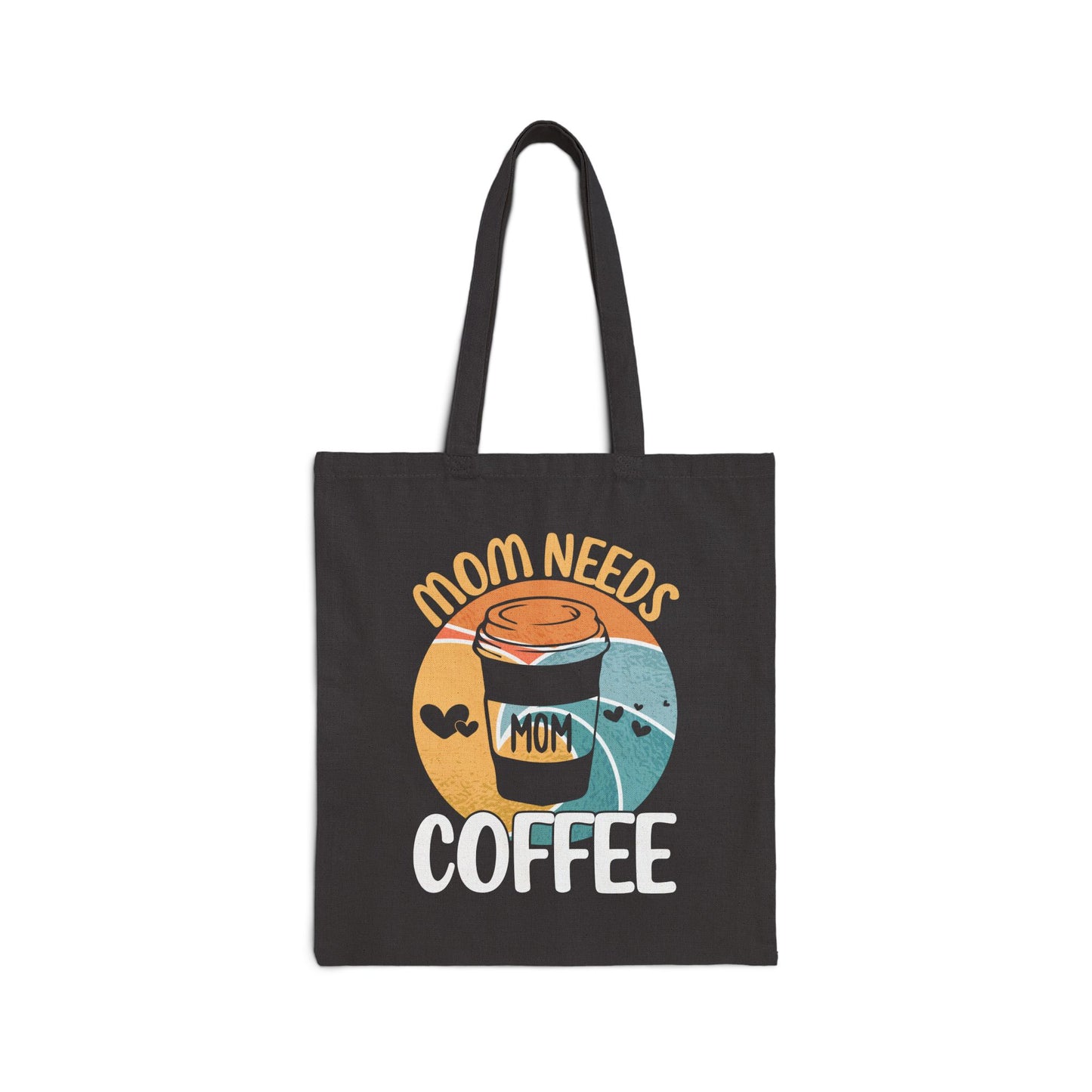 Mom Needs Coffee Tote Bag - Stylish Cotton Canvas Shopper for Coffee Lovers
