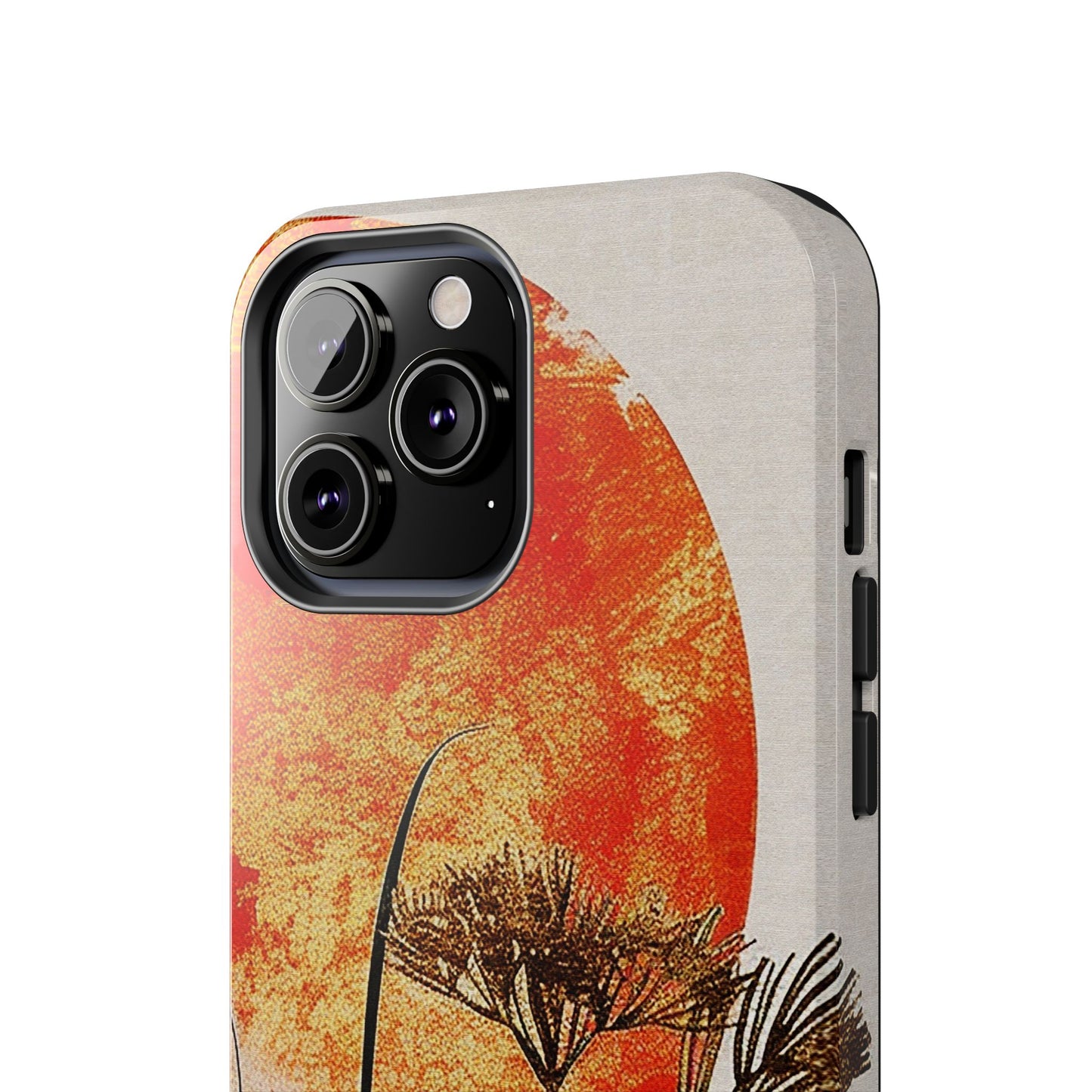 Artistic Floral Tough Phone Case - Sunset Design for Nature Lovers