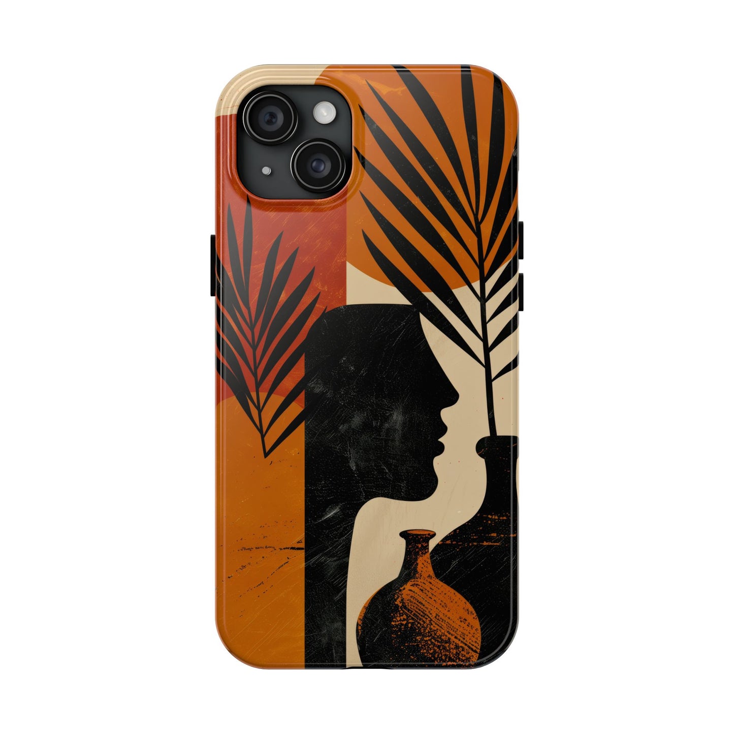 Artistic Tough Phone Case with Nature-Inspired Design
