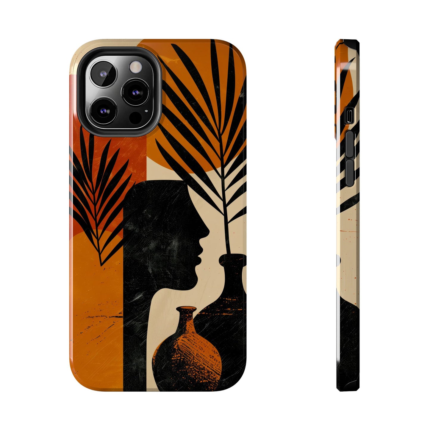 Artistic Tough Phone Case with Nature-Inspired Design