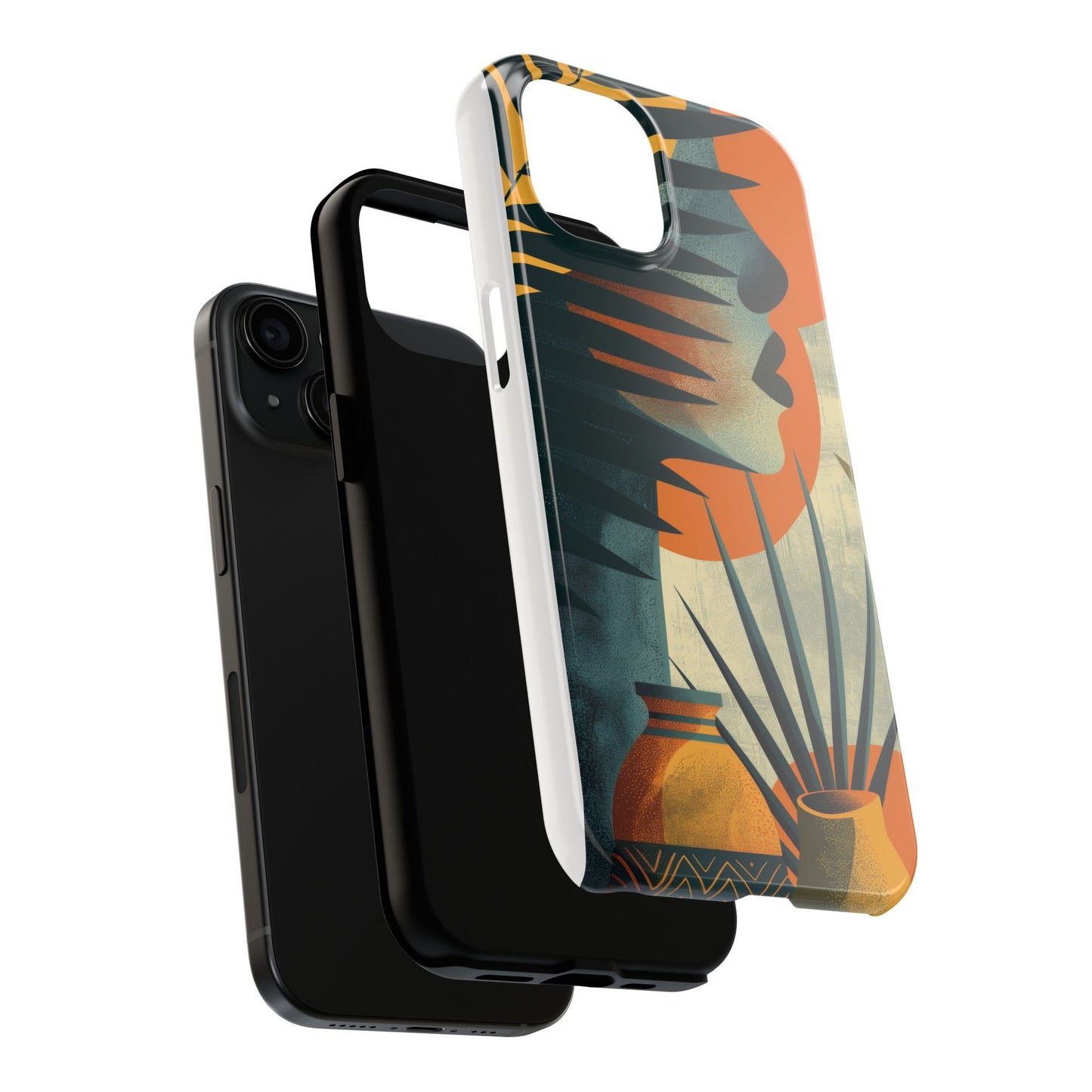 Stylish Tough Phone Cases with Abstract Design, Unique Phone Accessories, Gift for Art Lovers, Customizable Phone Covers, Modern Aesthetic