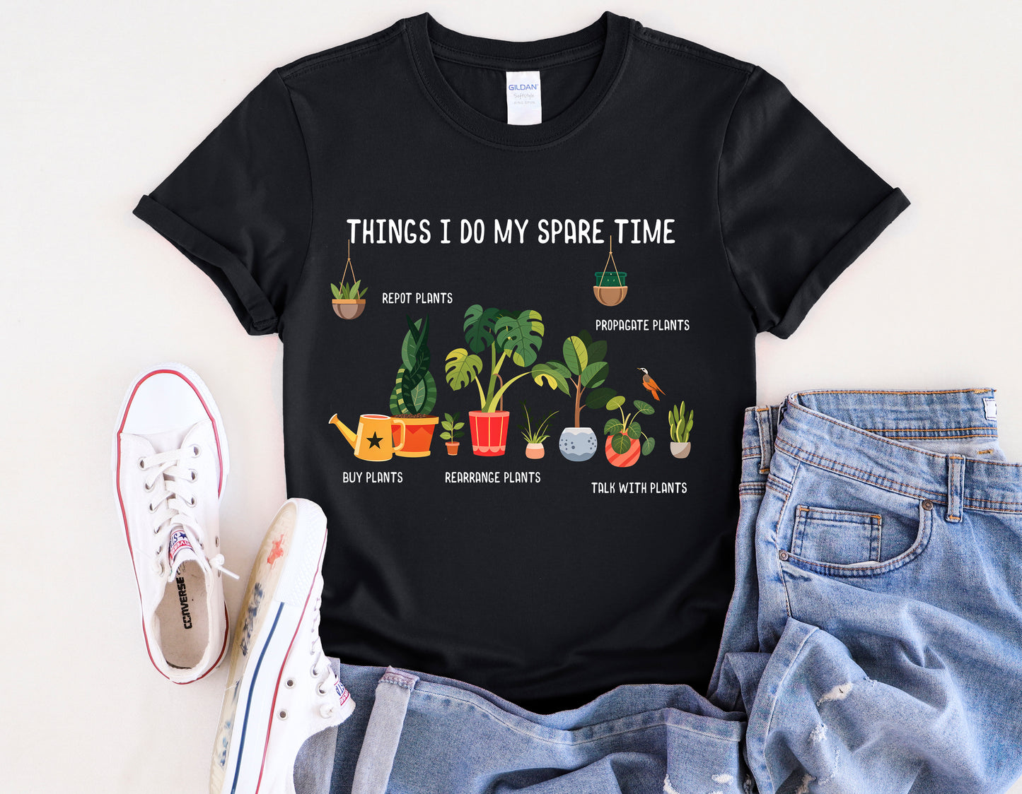 Gardening Passion Unisex Softstyle T-Shirt - "Things I Do My Spare Time" for Plant Lovers