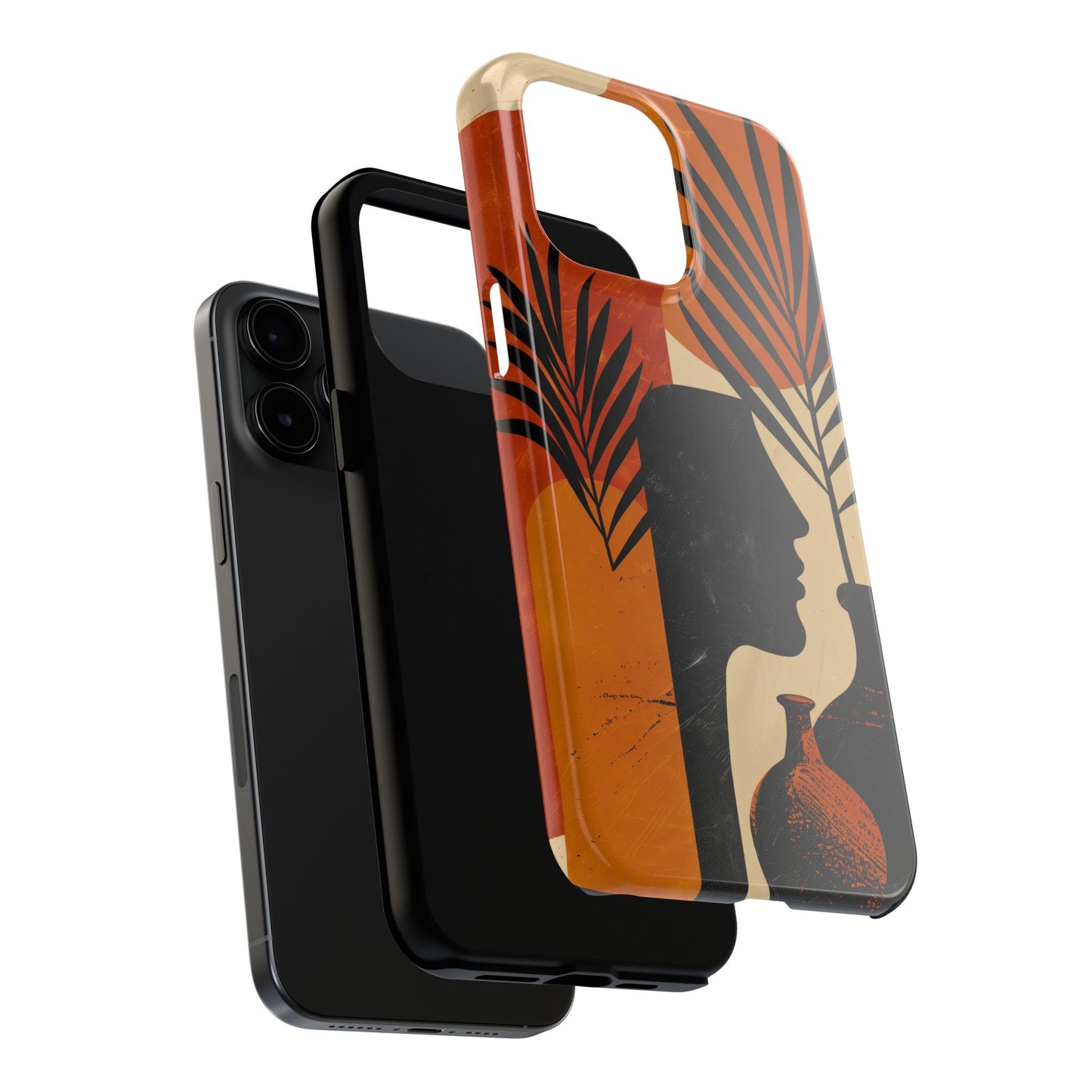 Artistic Tough Phone Case with Nature-Inspired Design