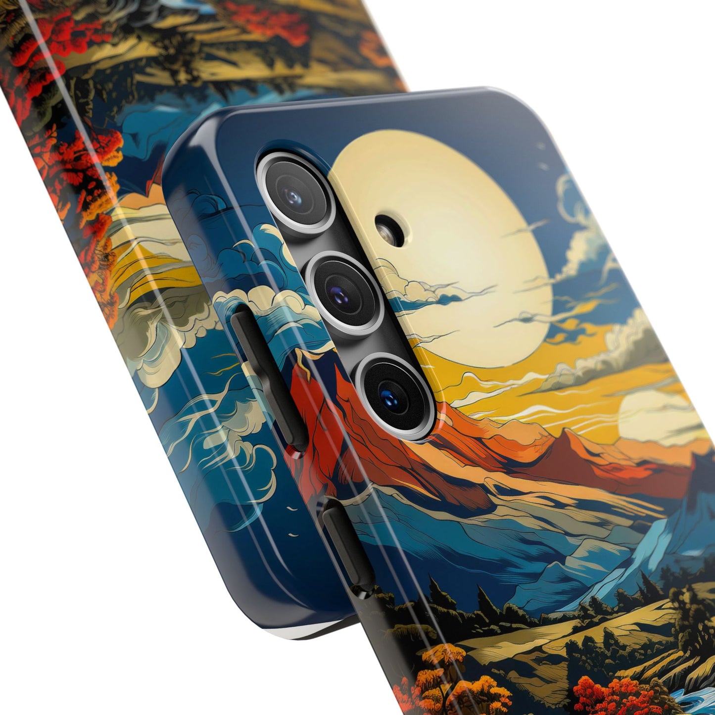 Scenic Landscape Tough Phone Case - Vibrant Nature Design for Adventurers