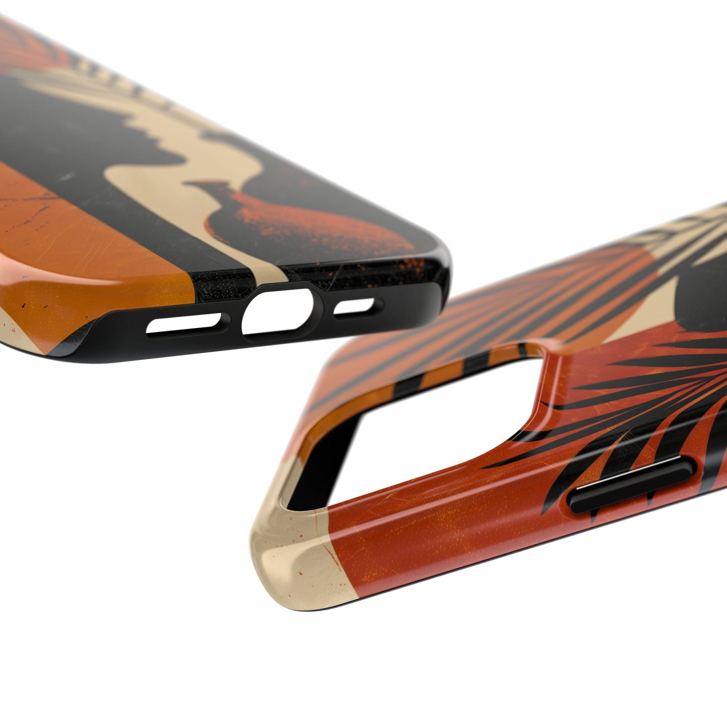 Artistic Tough Phone Case with Nature-Inspired Design