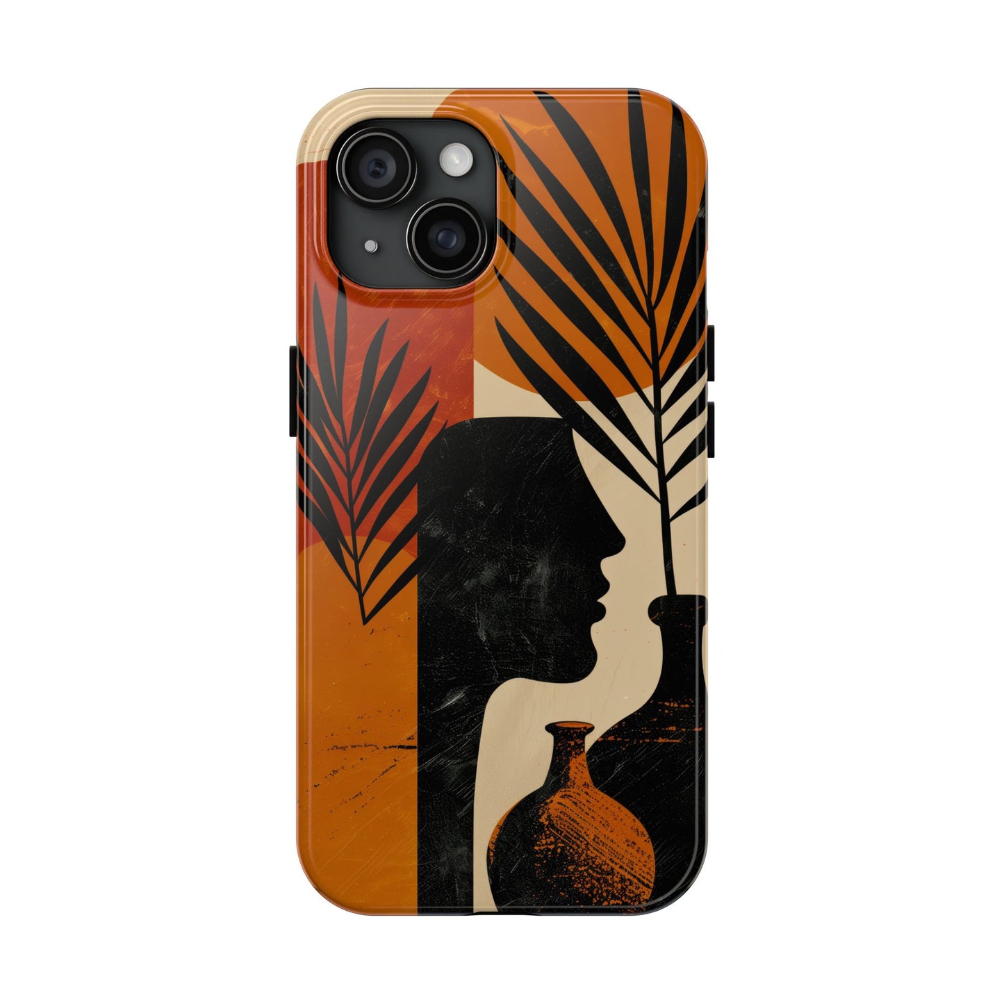 Artistic Tough Phone Case with Nature-Inspired Design
