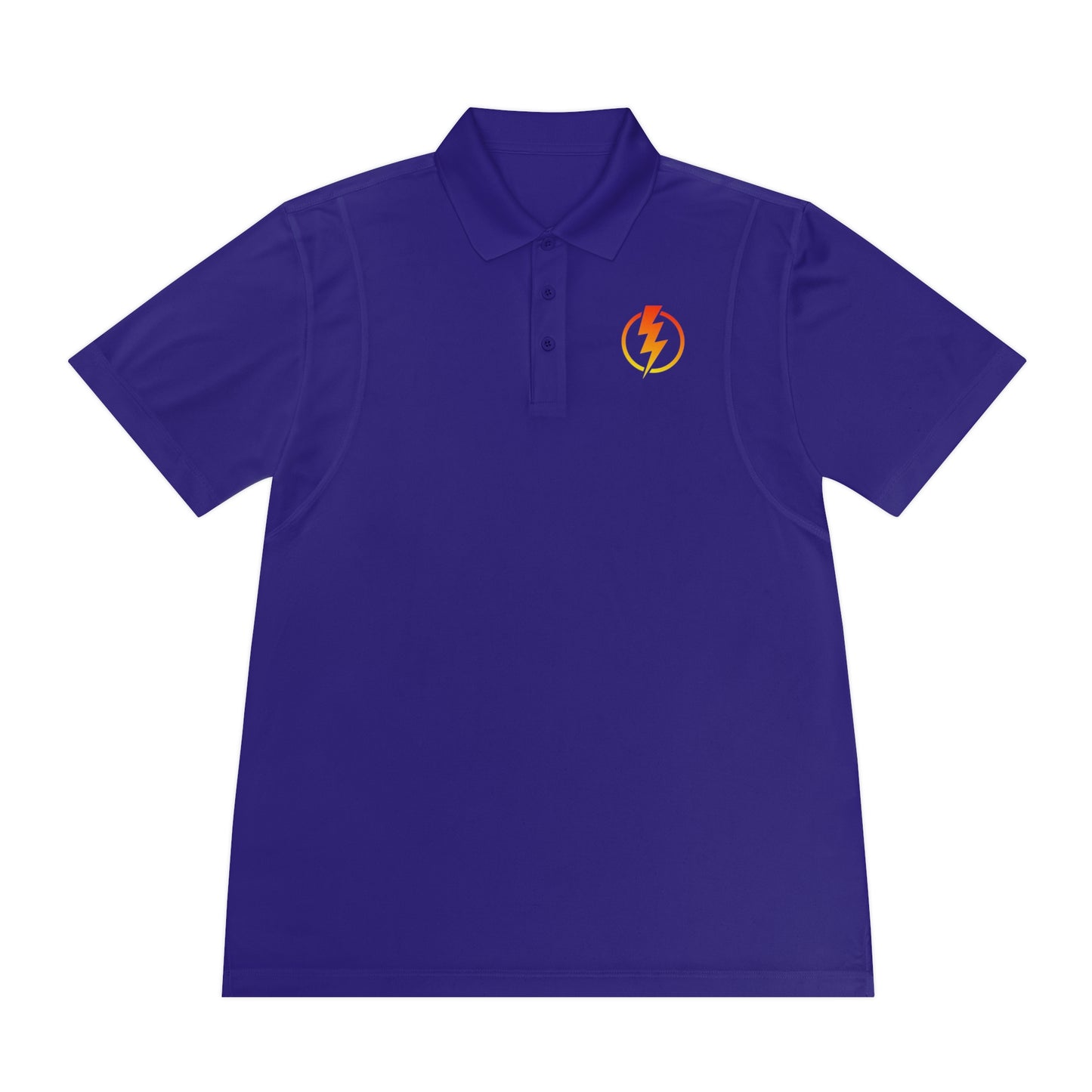 Men's Sport Polo Shirt with Lightning Bolt Design