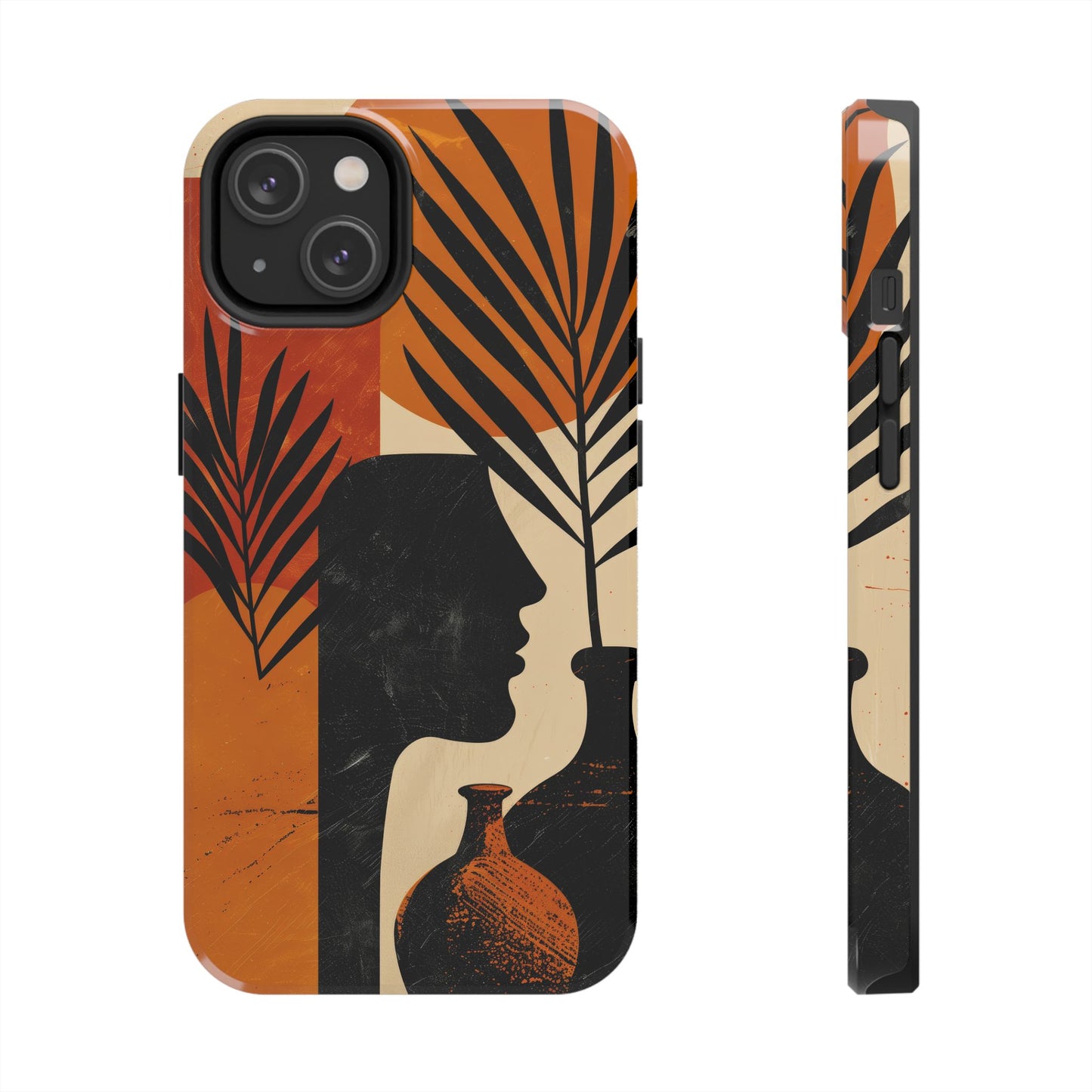 Artistic Tough Phone Case with Nature-Inspired Design