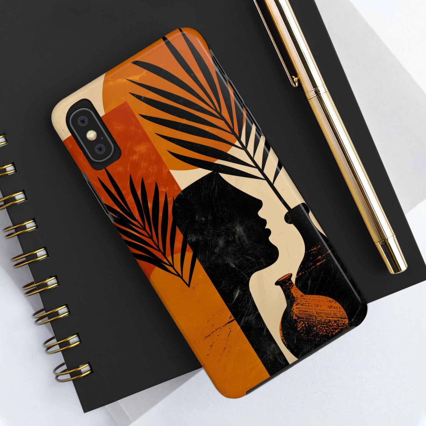 Artistic Tough Phone Case with Nature-Inspired Design