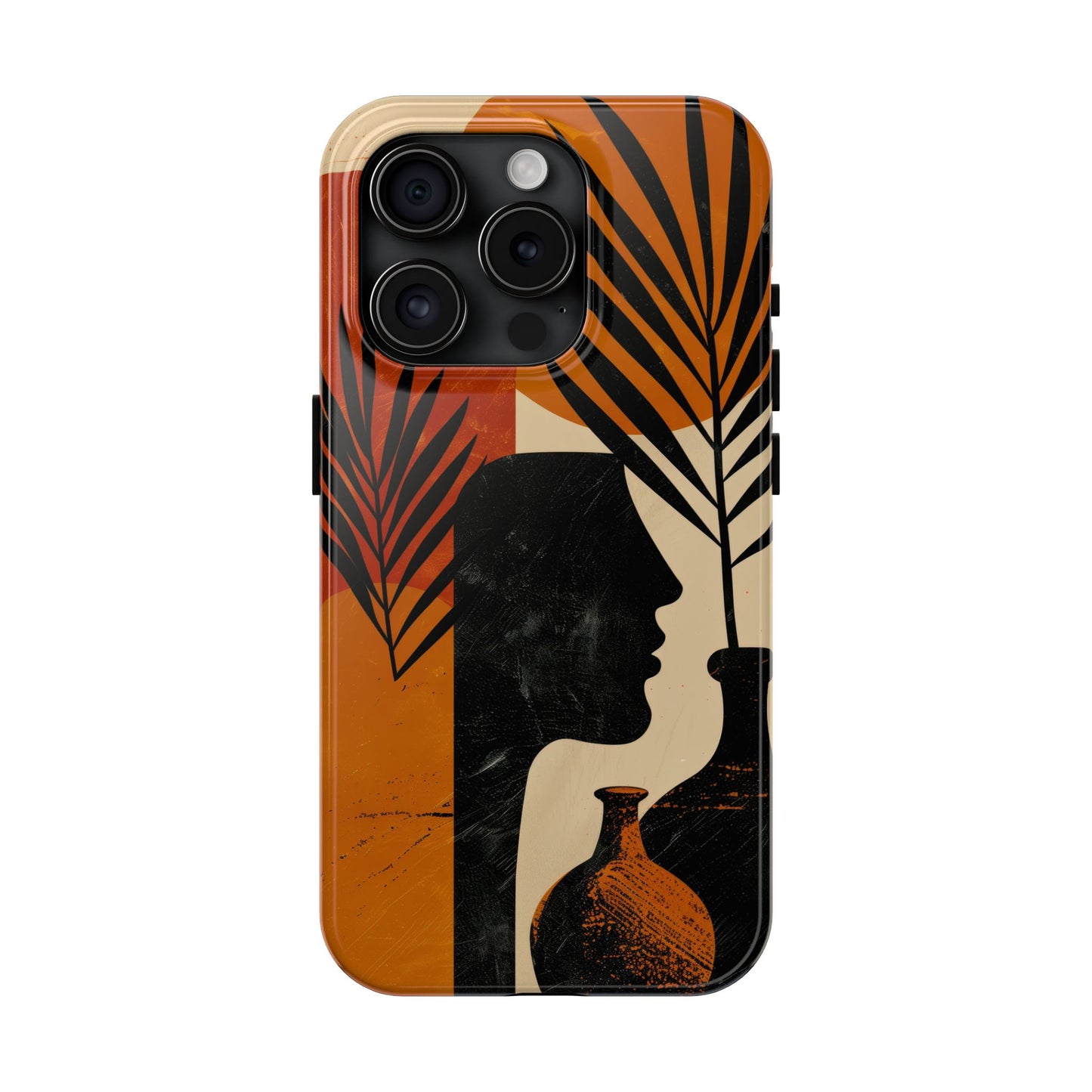 Artistic Tough Phone Case with Nature-Inspired Design