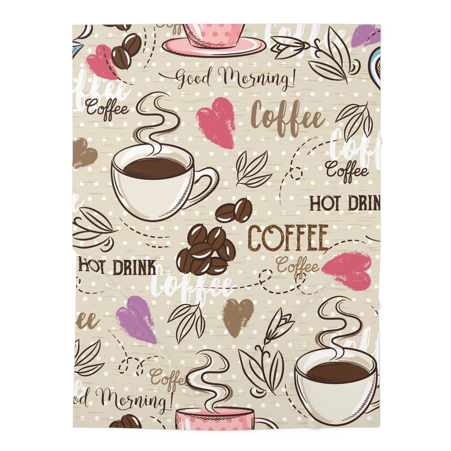 Cozy Coffee-Themed Baby Swaddle Blanket - Perfect Gift for New Moms, Nursery Decor, Baby Shower, Cute Baby Gift, Coffee Lover's Item