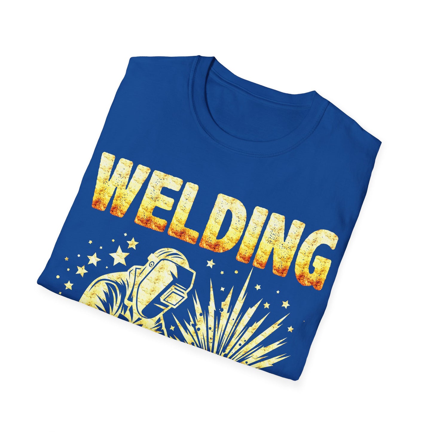 Welding T-Shirt - "It's Like Sewing with Fire" - Unisex Softstyle Tee for Welders and DIY Enthusiasts