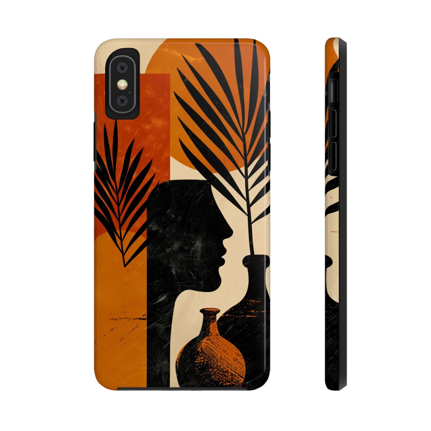 Artistic Tough Phone Case with Nature-Inspired Design