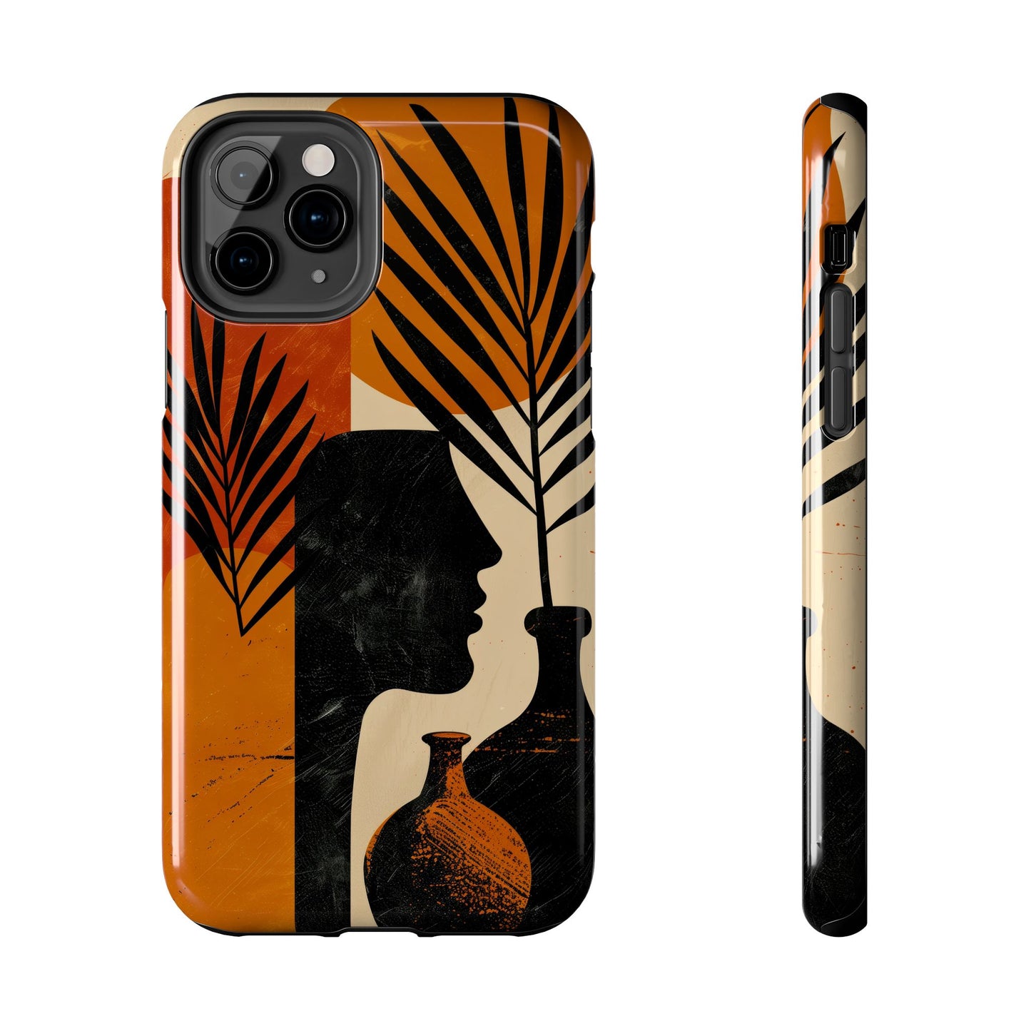 Artistic Tough Phone Case with Nature-Inspired Design
