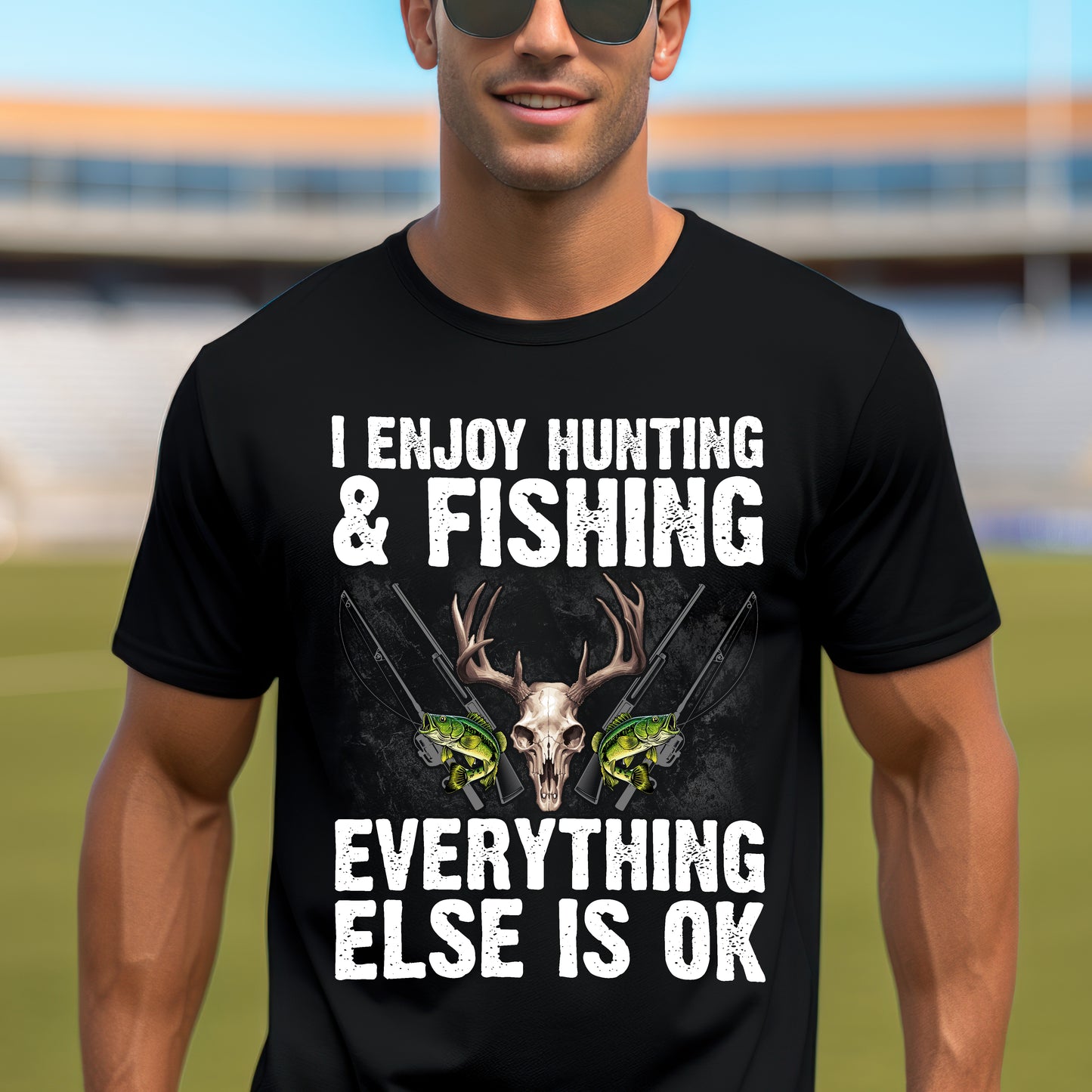 Hunting & Fishing Graphic T-Shirt - Perfect for Outdoor Enthusiasts