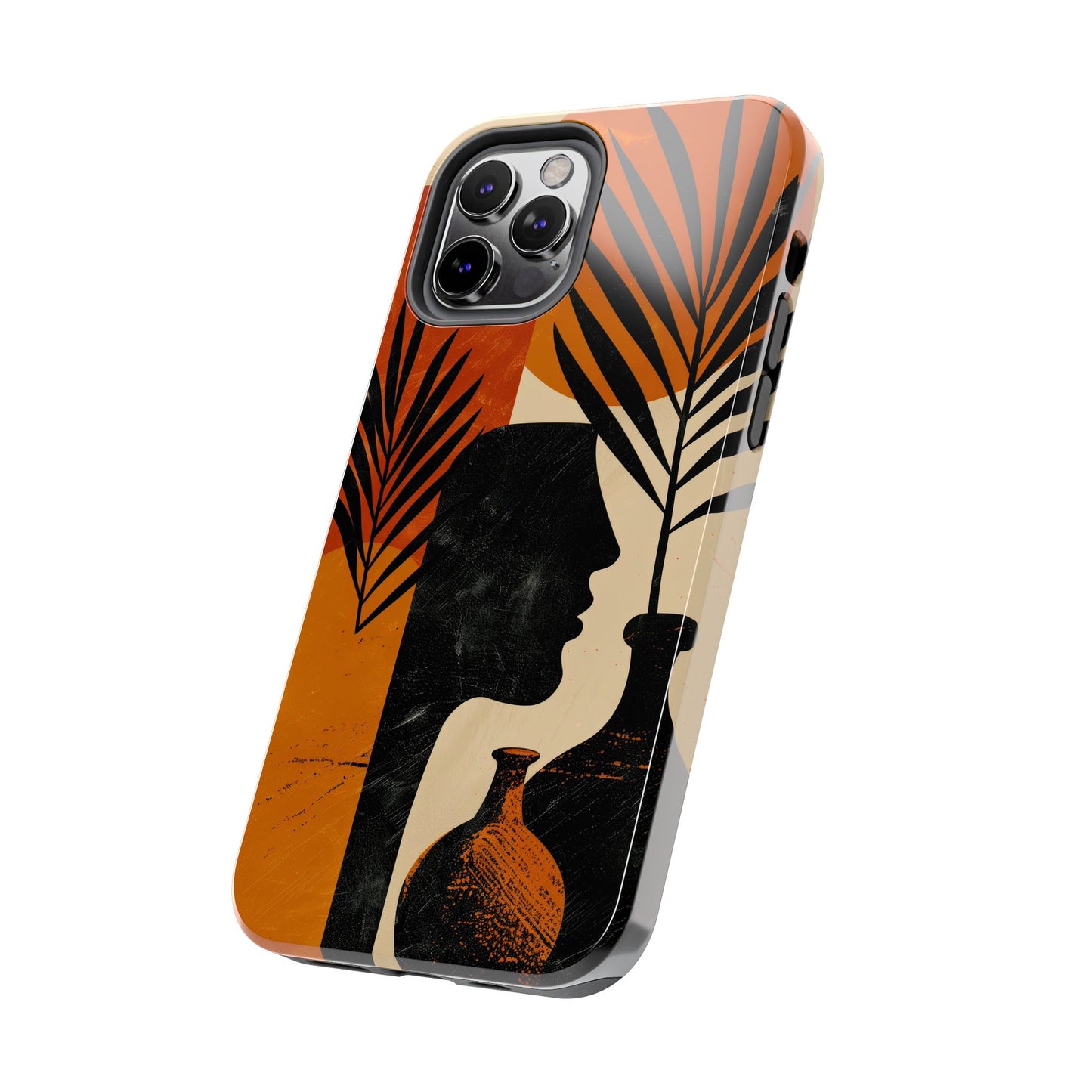 Artistic Tough Phone Case with Nature-Inspired Design