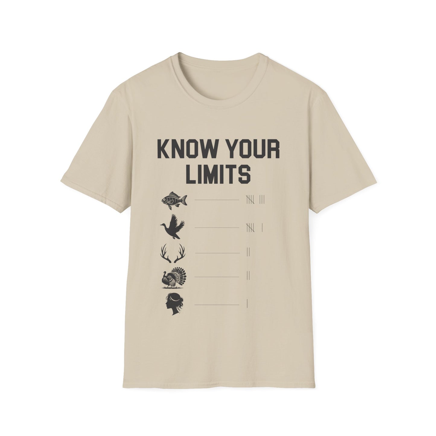 Unisex Softstyle T-Shirt - Know Your Limits | Motivational Tee, Gift for Nature Lovers, Inspirational Attire, Outdoor Adventure Shirt