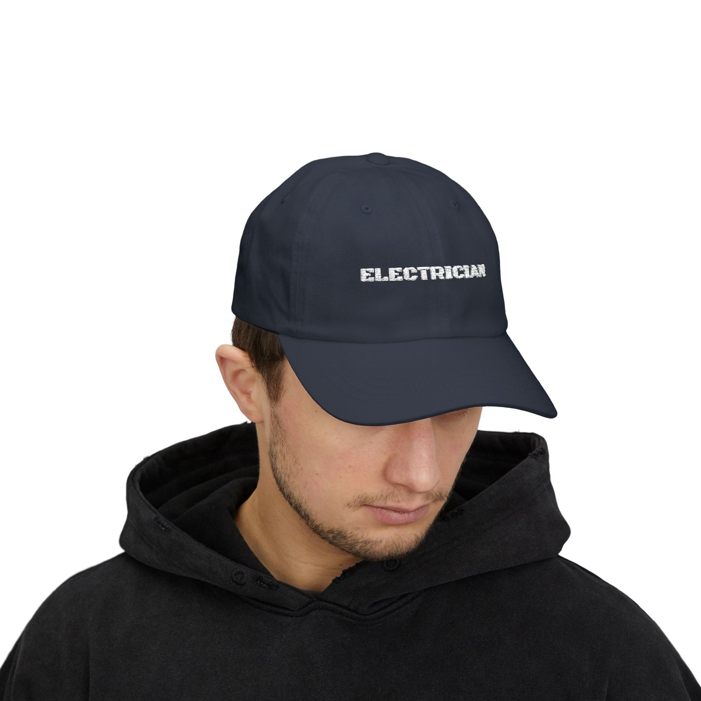 Camouflage Electrician Dad Cap, Gift for Electricians, Casual Hat for Dads, Unique Father's Day Gift, Outdoor Cap