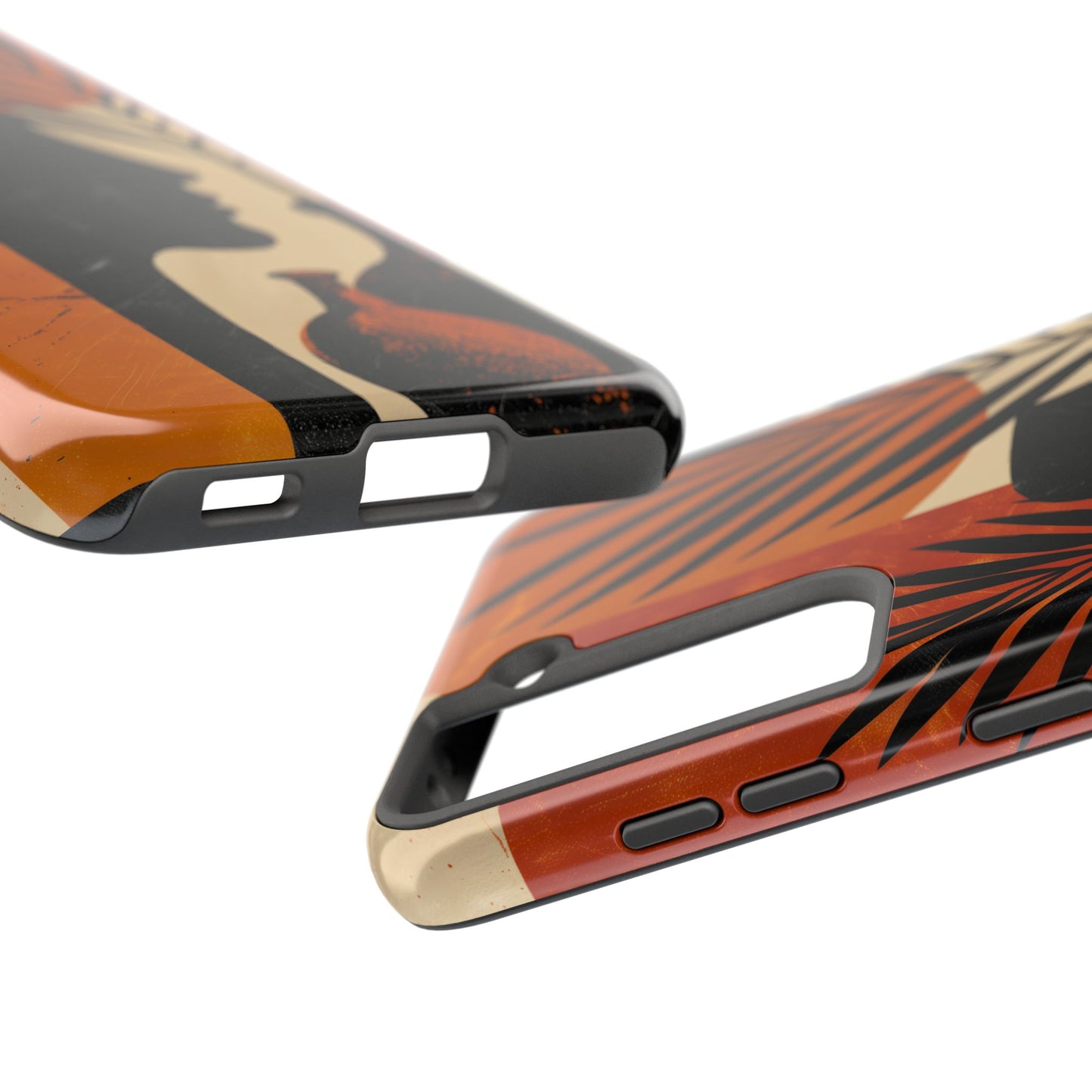 Artistic Tough Phone Case with Nature-Inspired Design