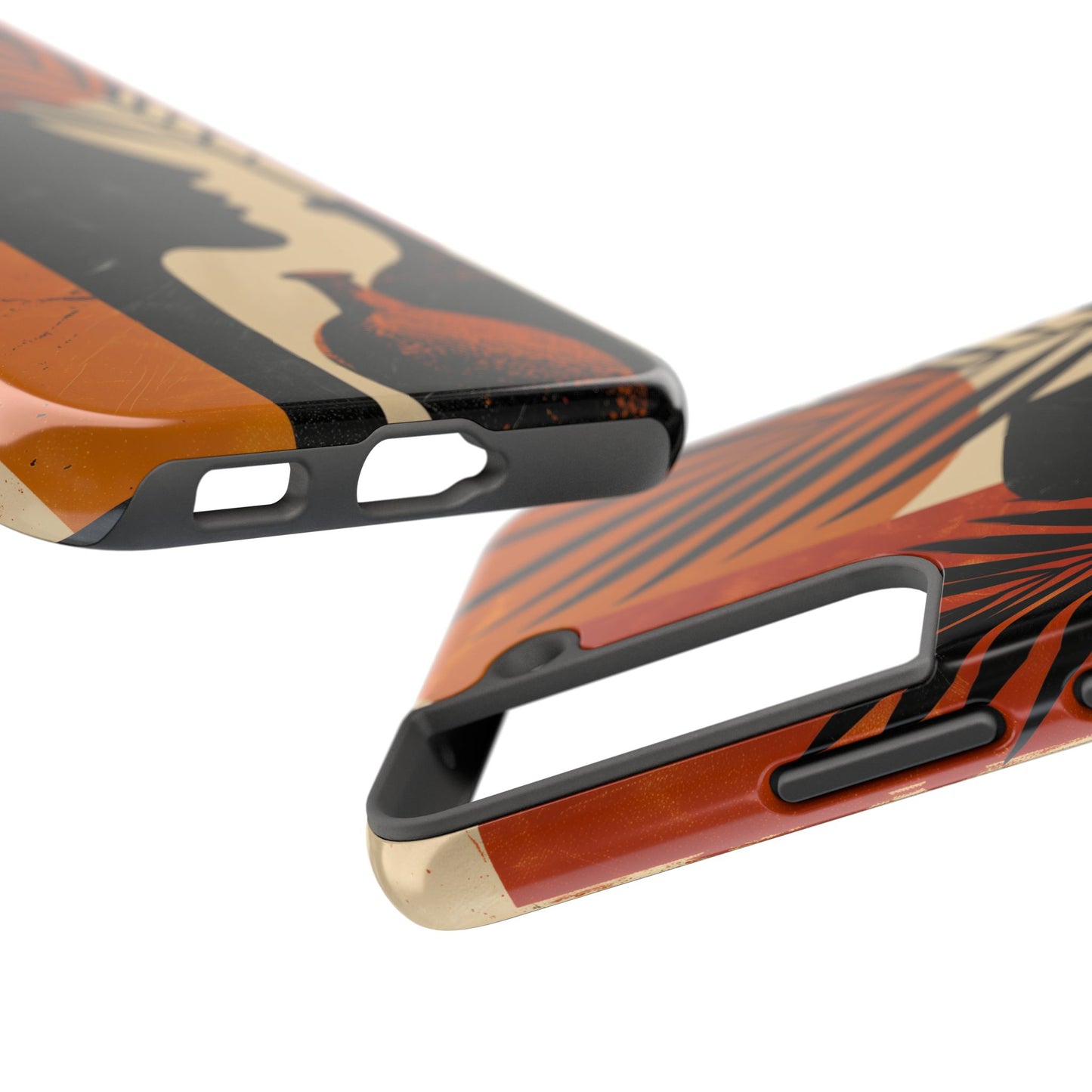 Artistic Tough Phone Case with Nature-Inspired Design