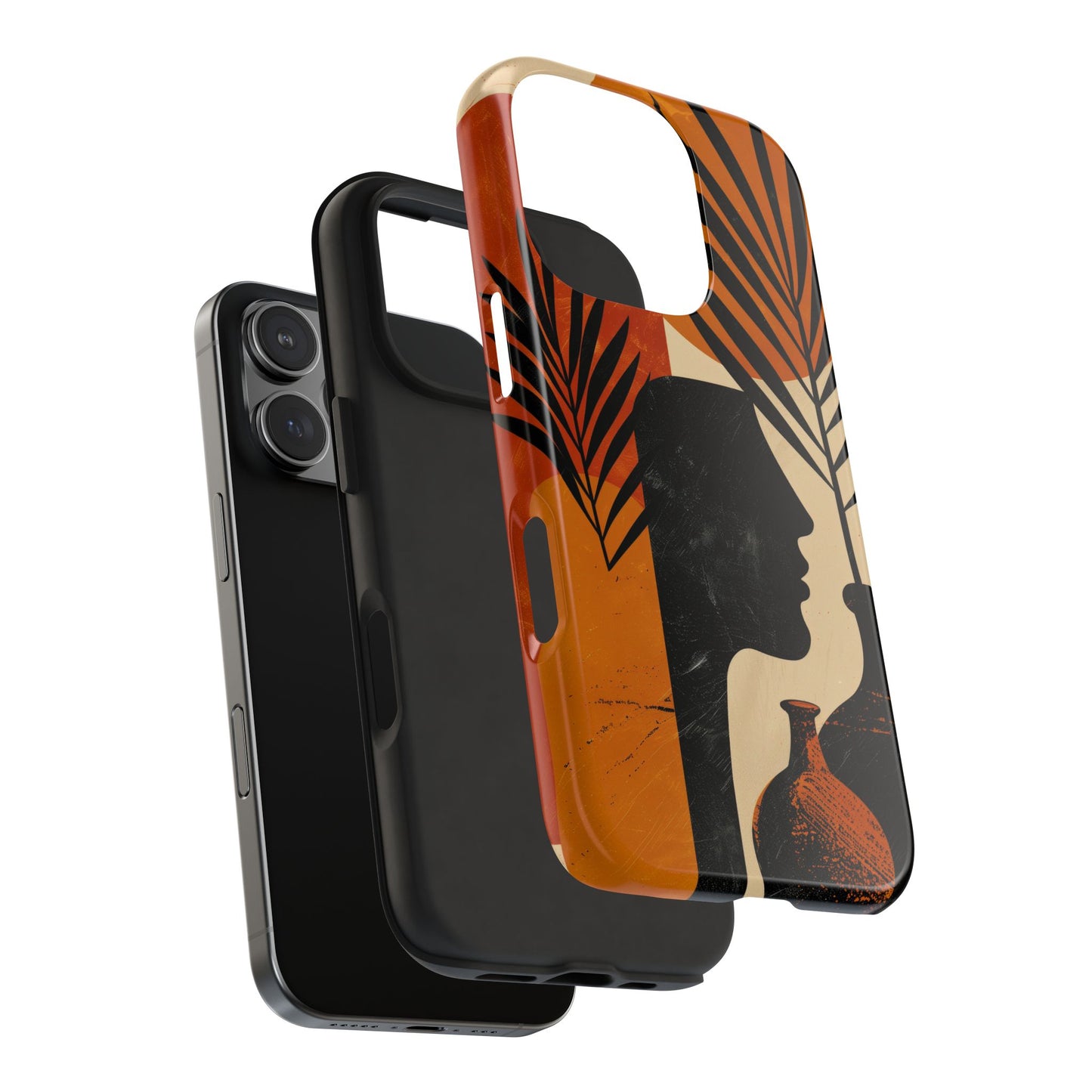 Artistic Tough Phone Case with Nature-Inspired Design
