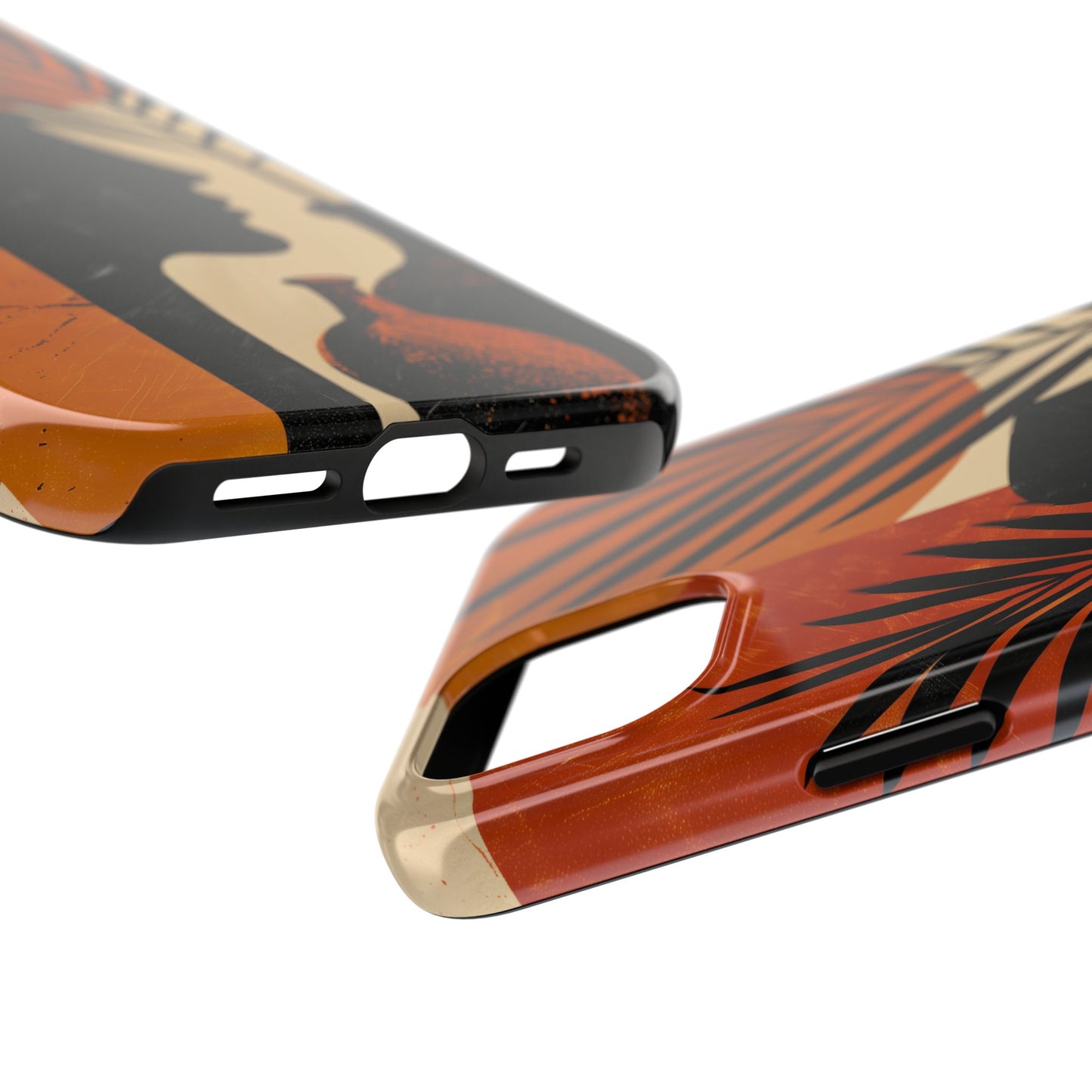 Artistic Tough Phone Case with Nature-Inspired Design