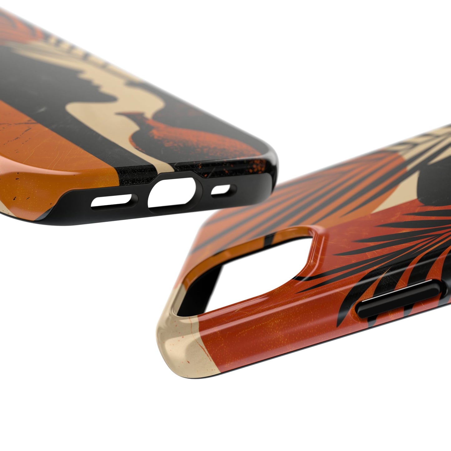 Artistic Tough Phone Case with Nature-Inspired Design