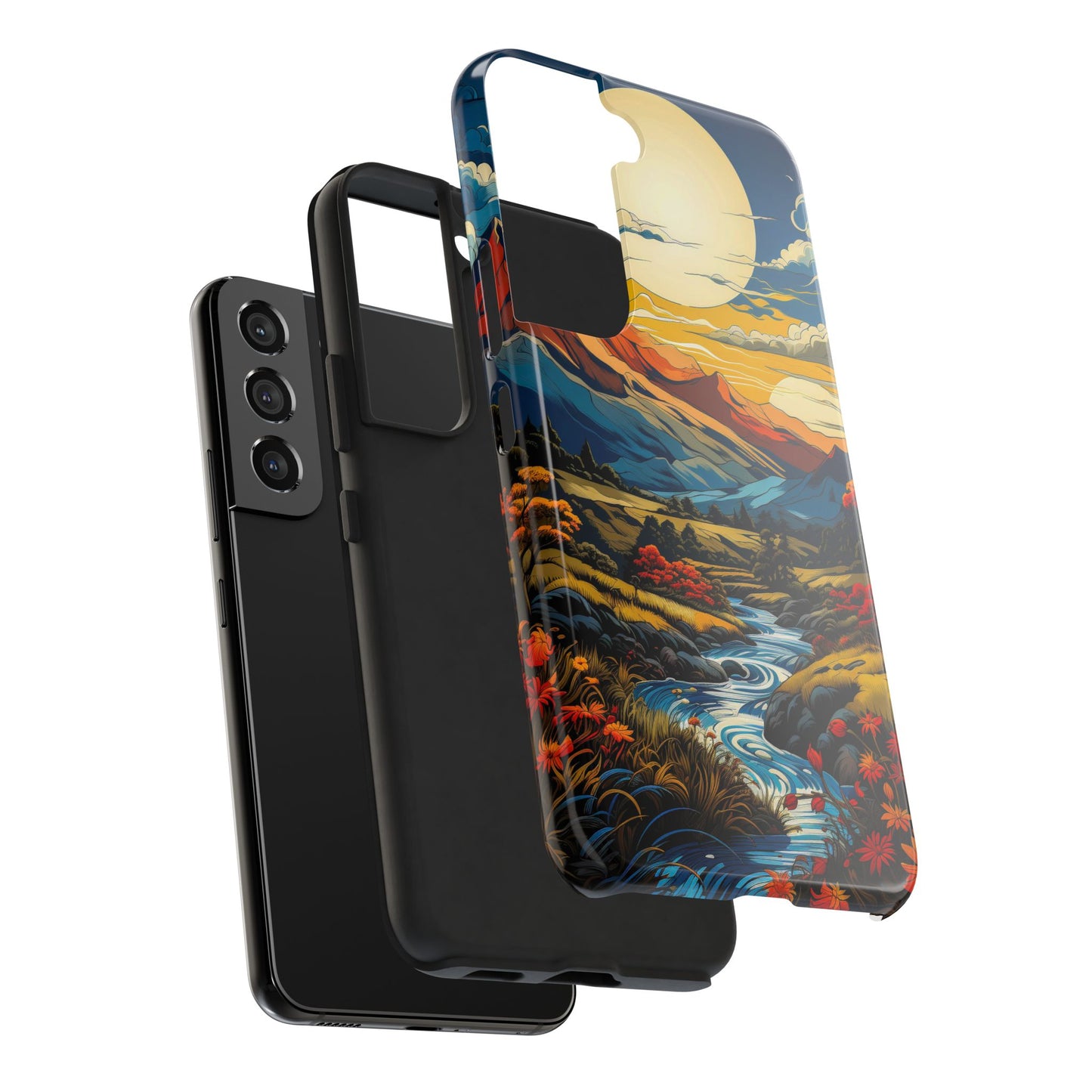 Scenic Landscape Tough Phone Case - Vibrant Nature Design for Adventurers
