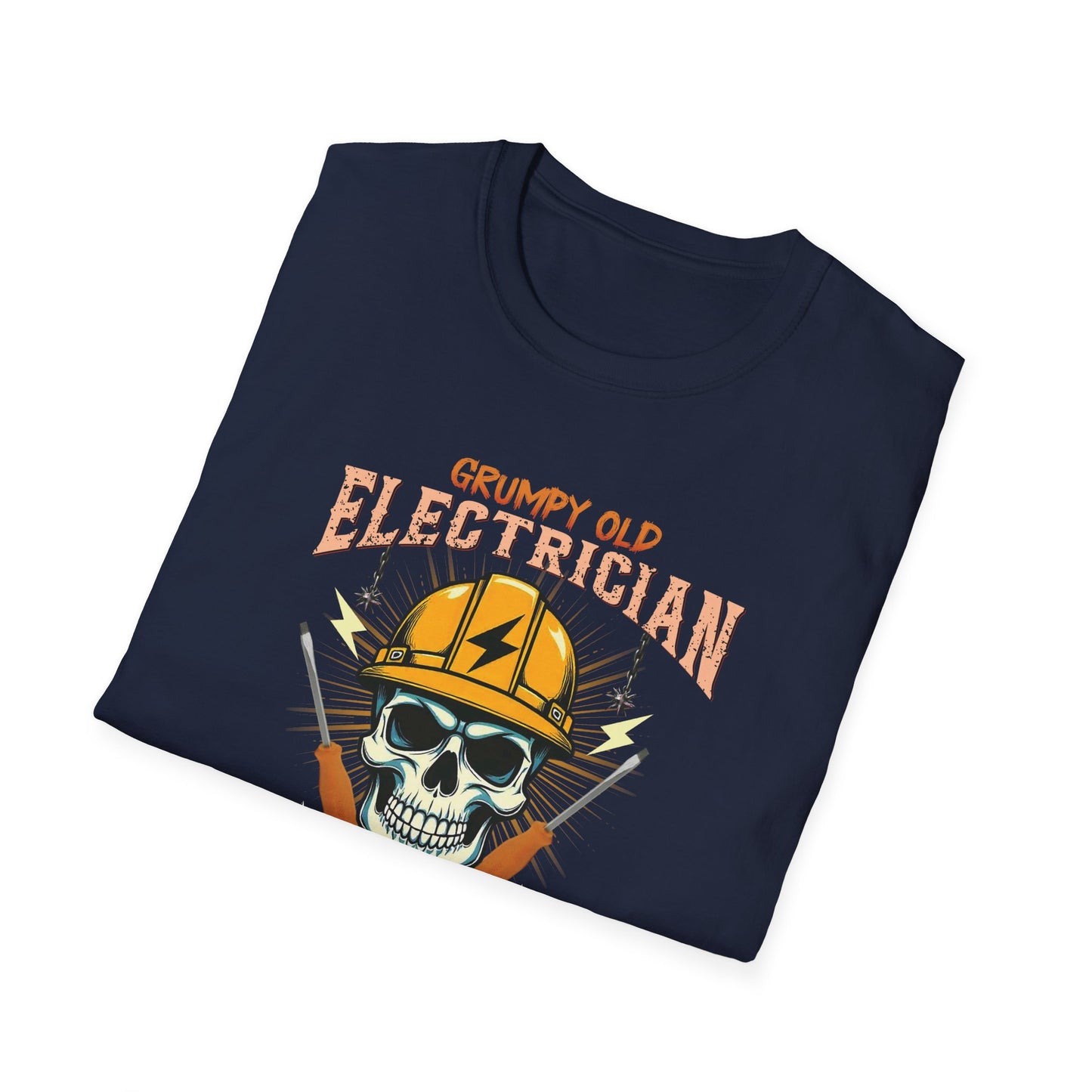 Grumpy Old Electrician Funny T-Shirt