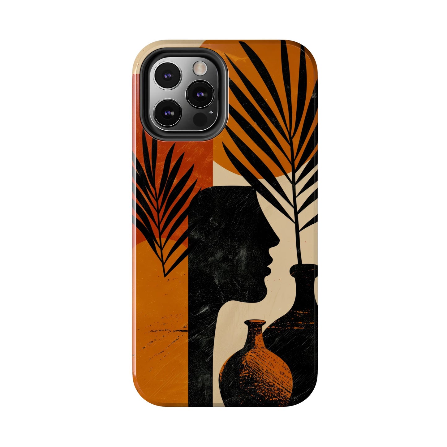 Artistic Tough Phone Case with Nature-Inspired Design
