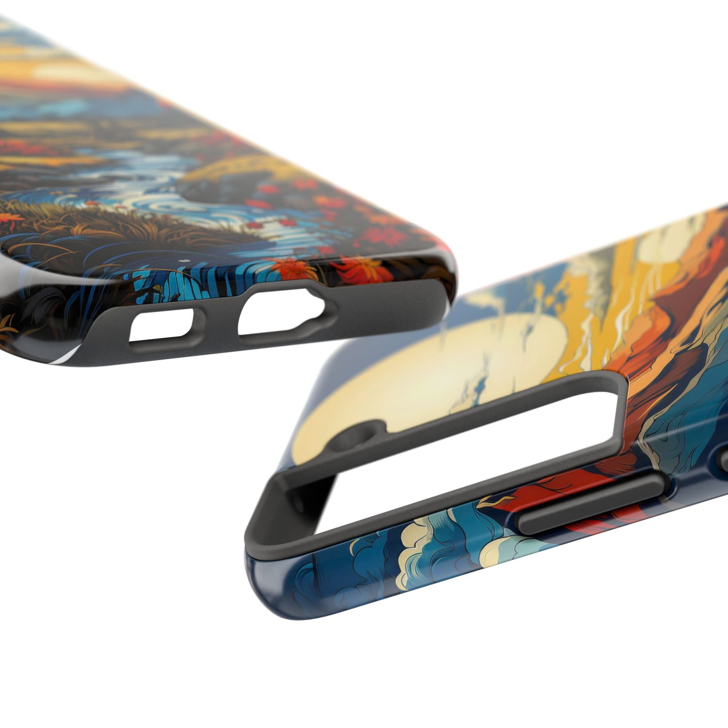 Scenic Landscape Tough Phone Case - Vibrant Nature Design for Adventurers