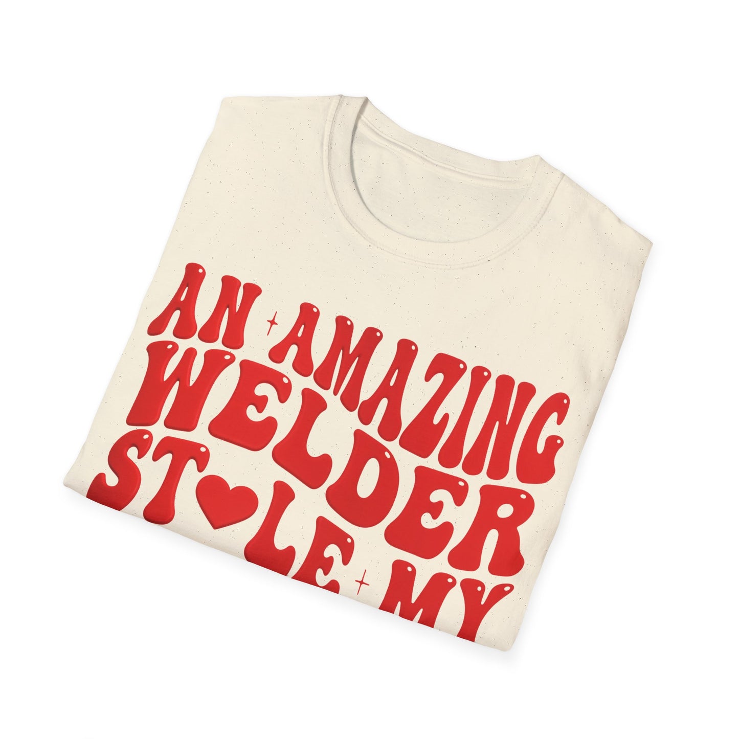 Amazing Welder Heart Unisex Softstyle T-Shirt