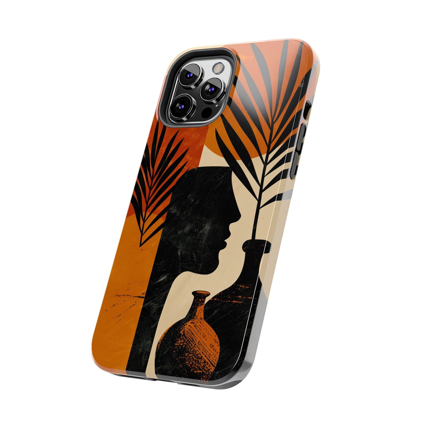 Artistic Tough Phone Case with Nature-Inspired Design