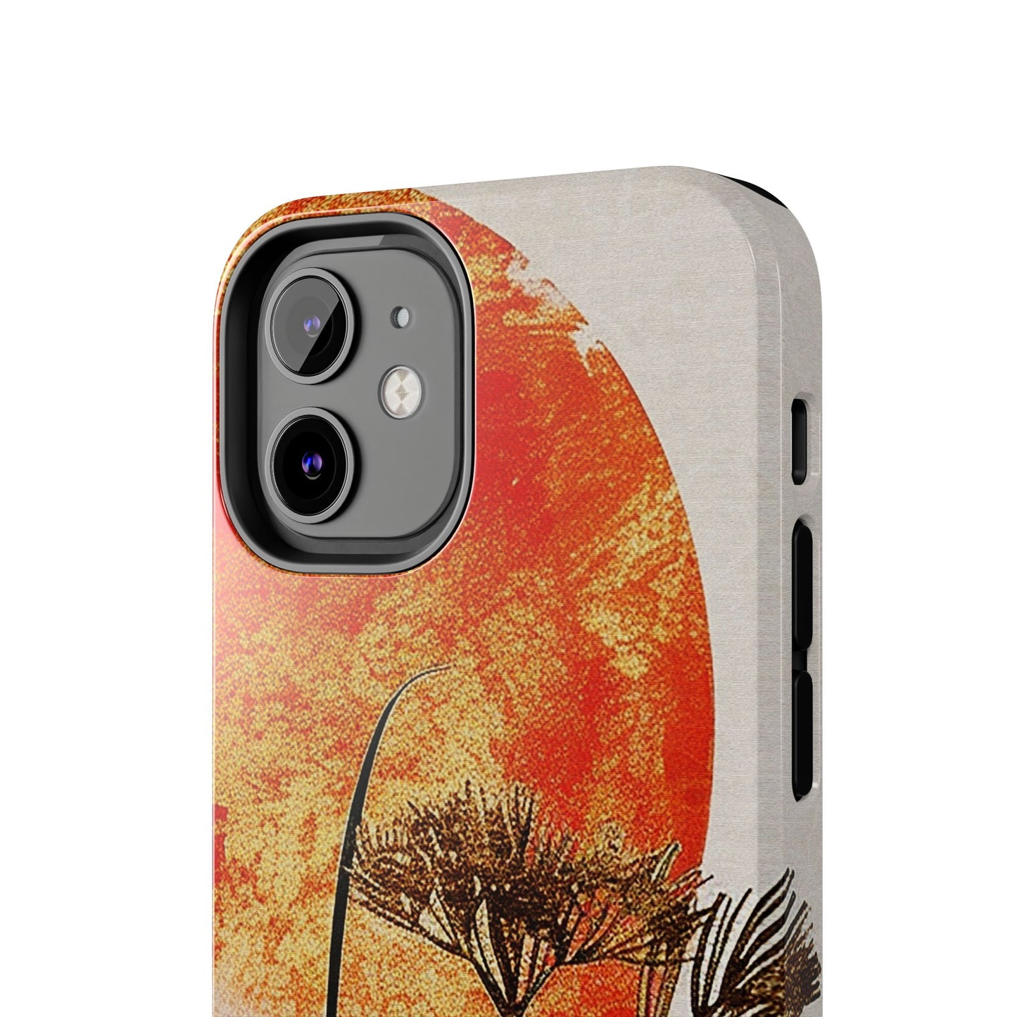 Artistic Floral Tough Phone Case - Sunset Design for Nature Lovers