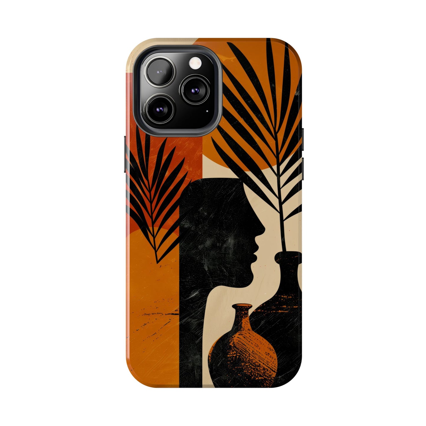Artistic Tough Phone Case with Nature-Inspired Design