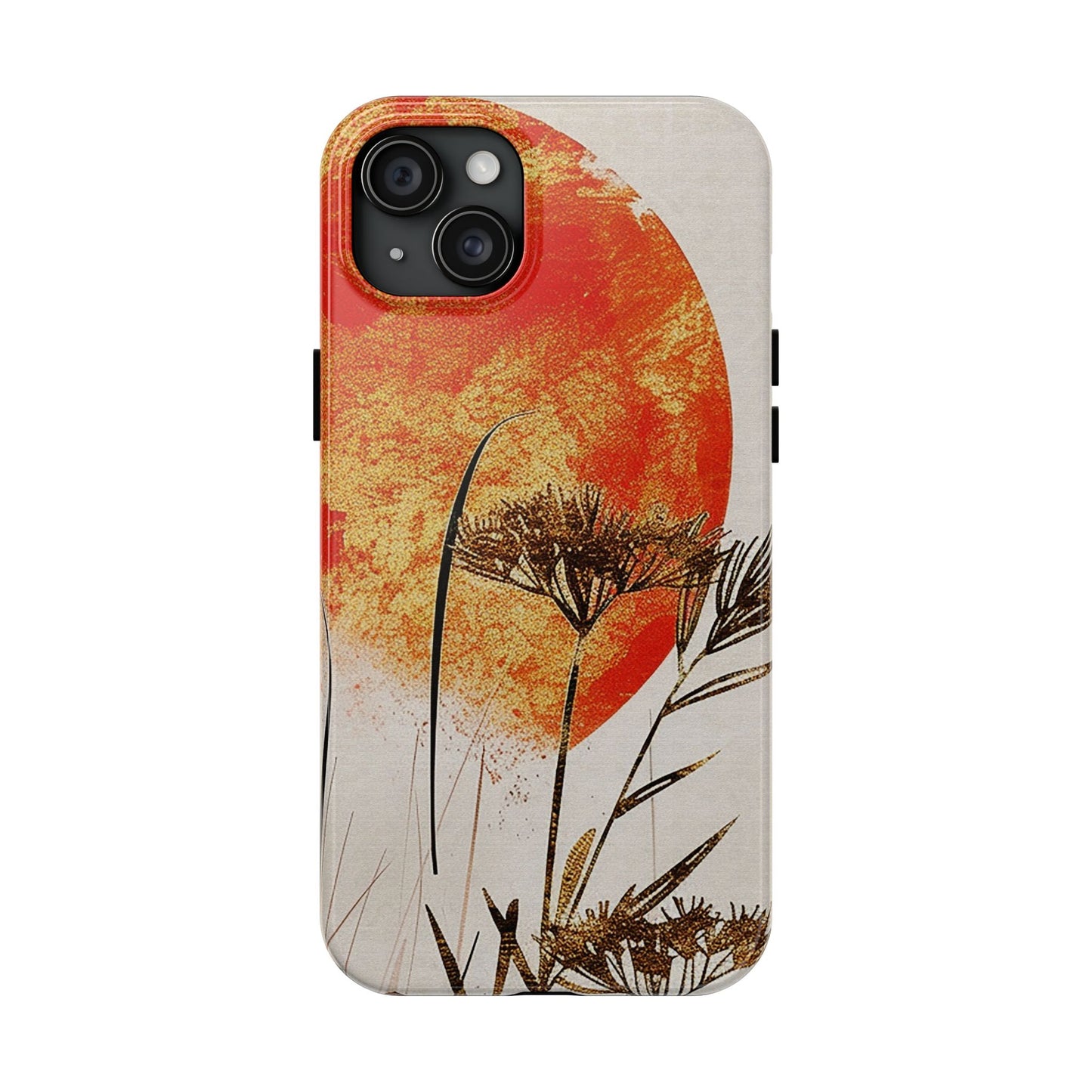 Artistic Floral Tough Phone Case - Sunset Design for Nature Lovers