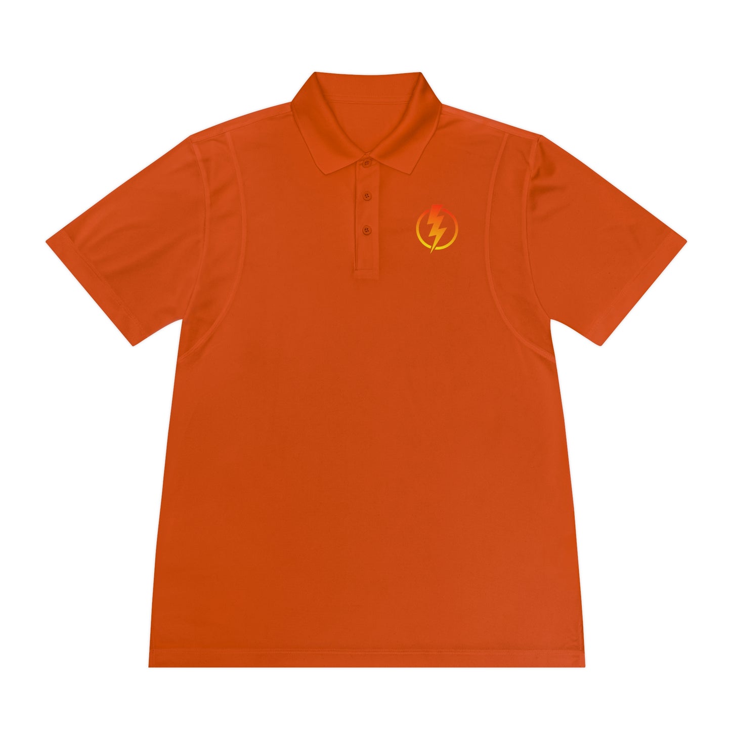 Men's Sport Polo Shirt with Lightning Bolt Design