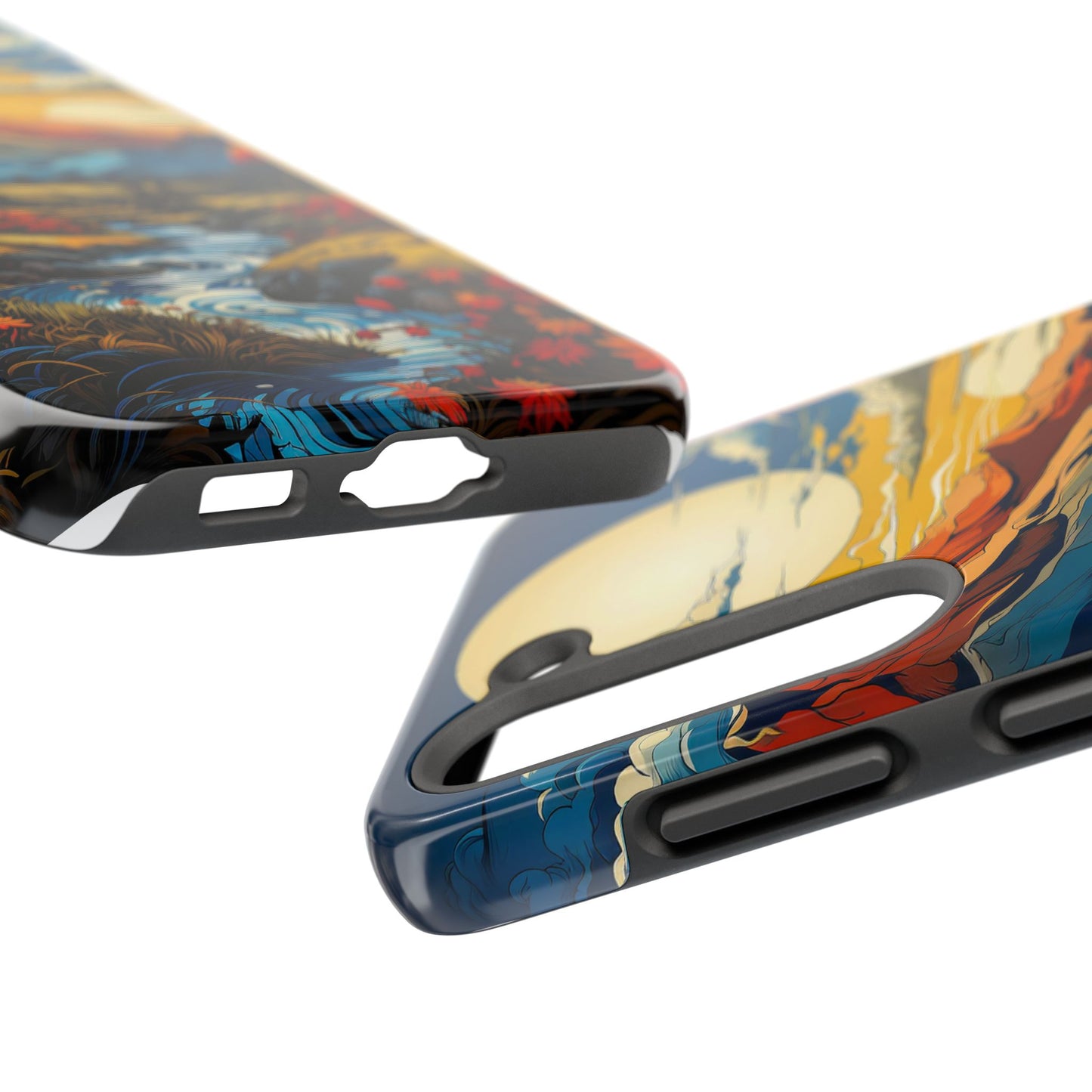 Scenic Landscape Tough Phone Case - Vibrant Nature Design for Adventurers